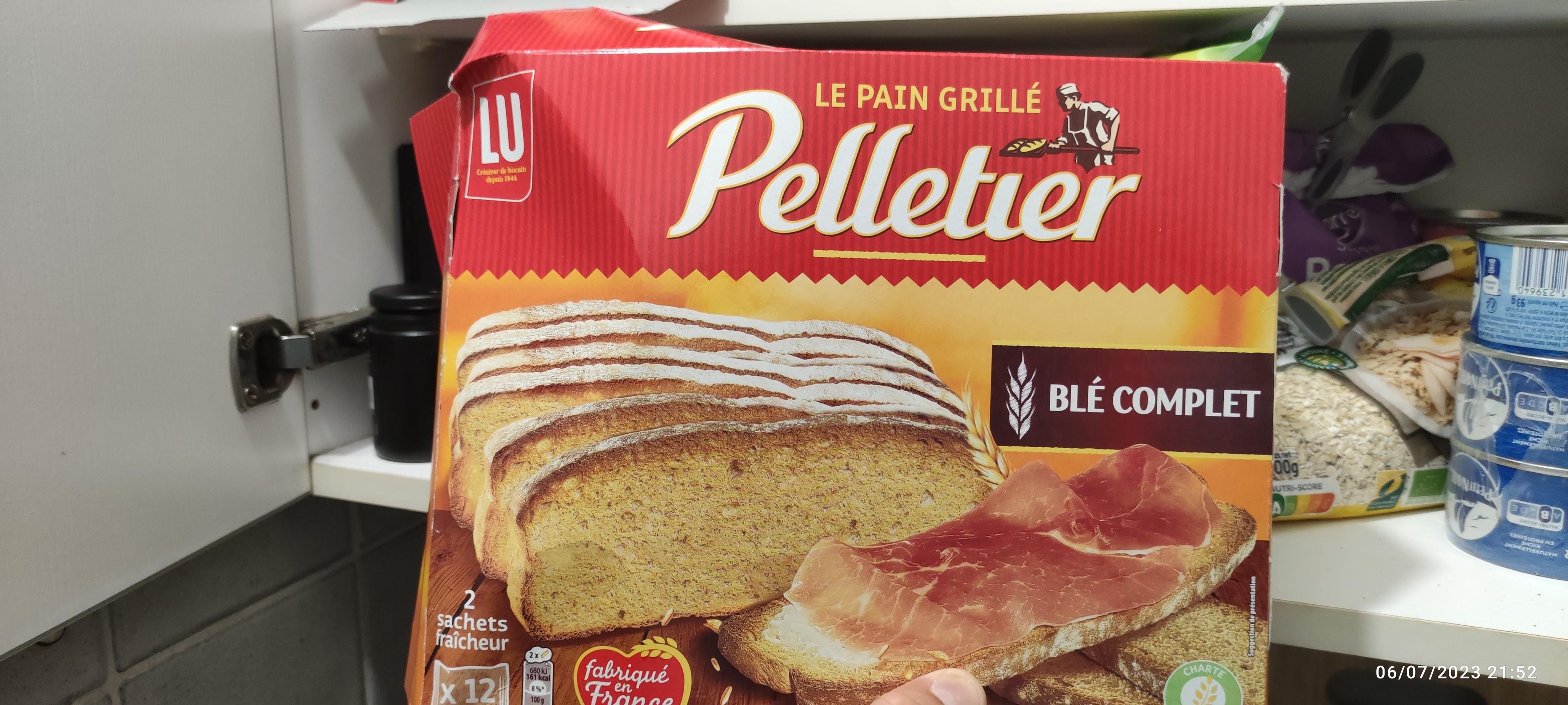 Pain grillé au blé complet