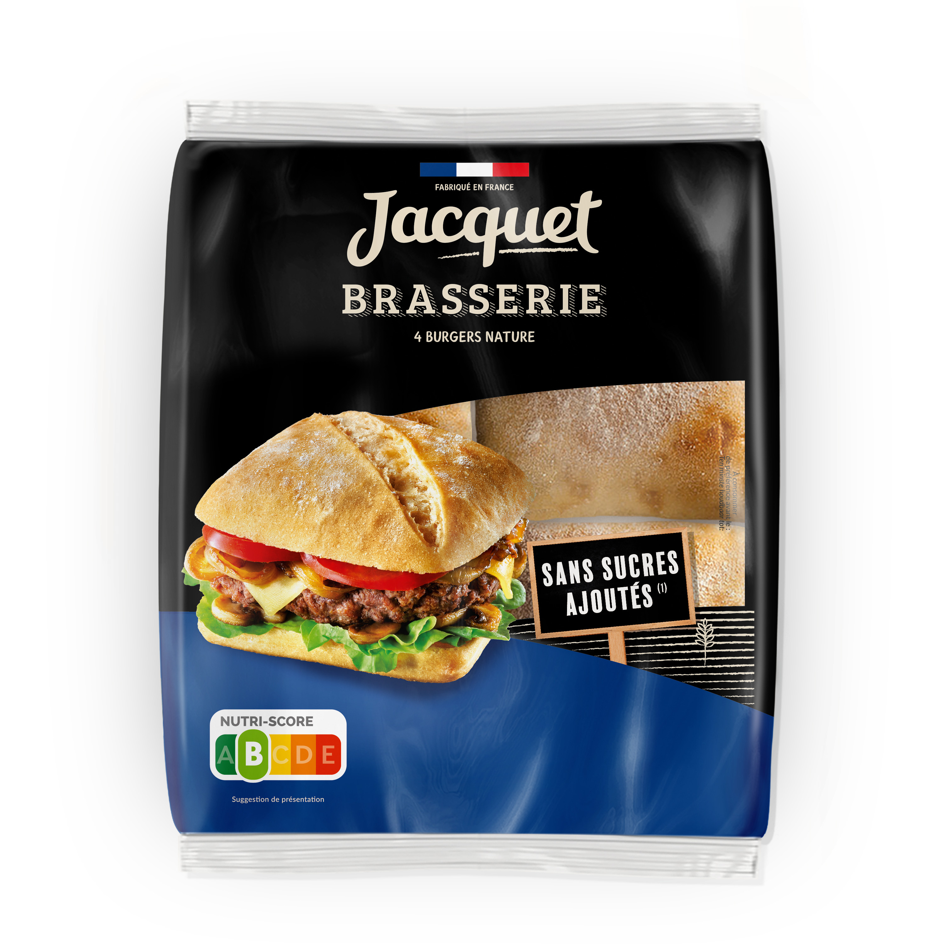 Brasserie burger nature sans sucres ajoutes x4