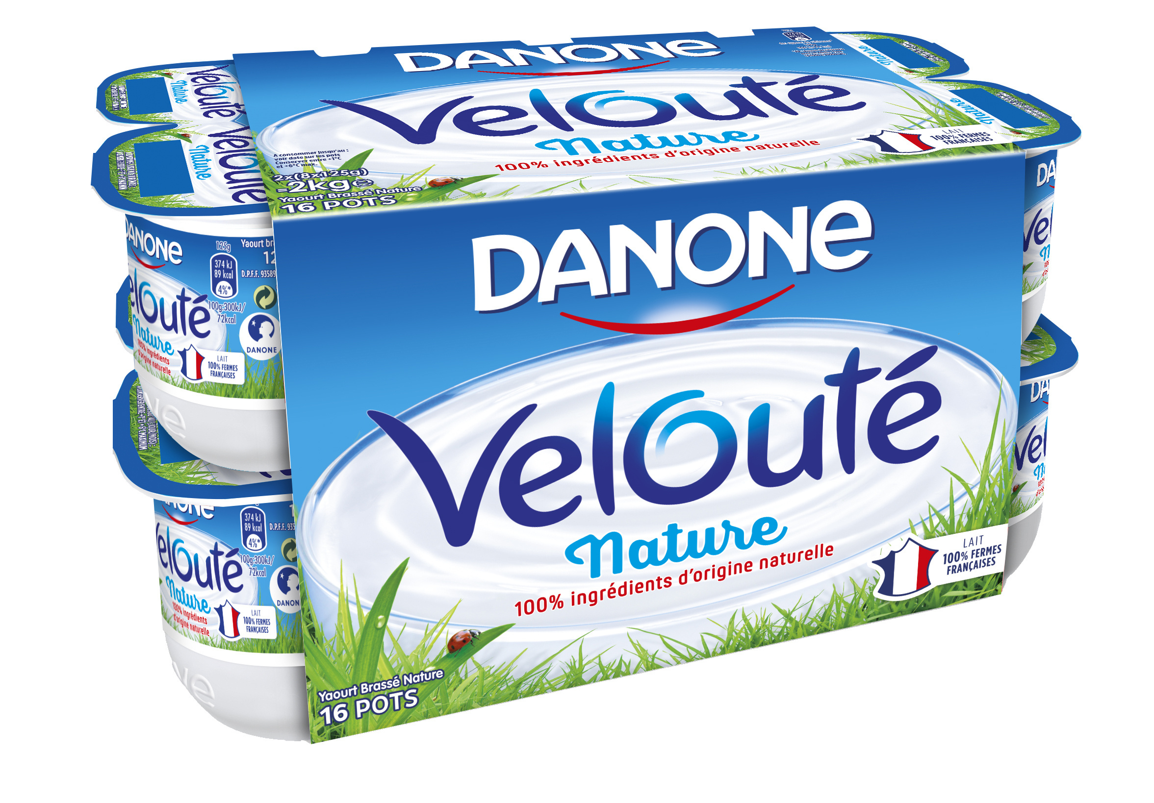 Danone veloute nature 125 g x 16