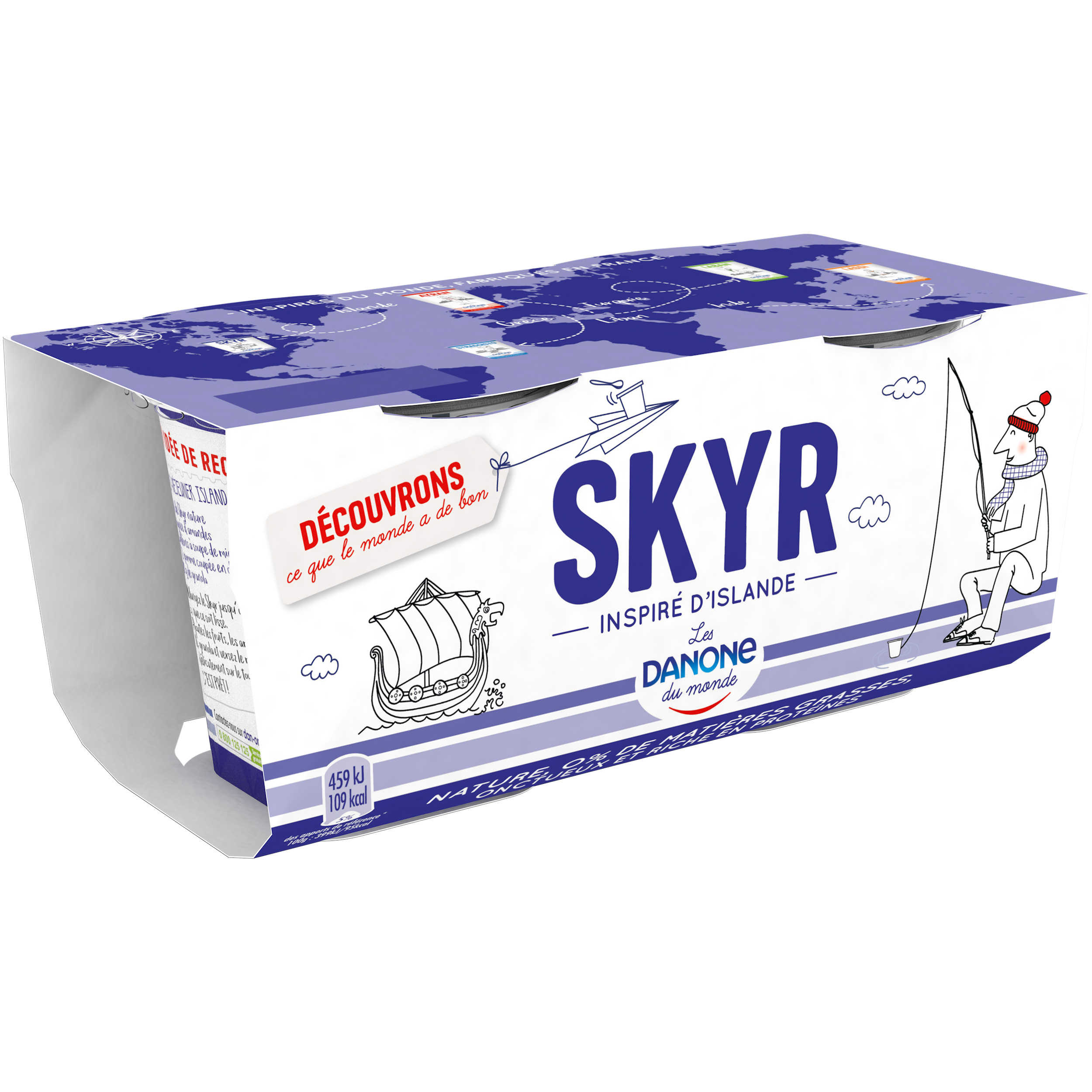 Danone skyr 140 g x 2 nature