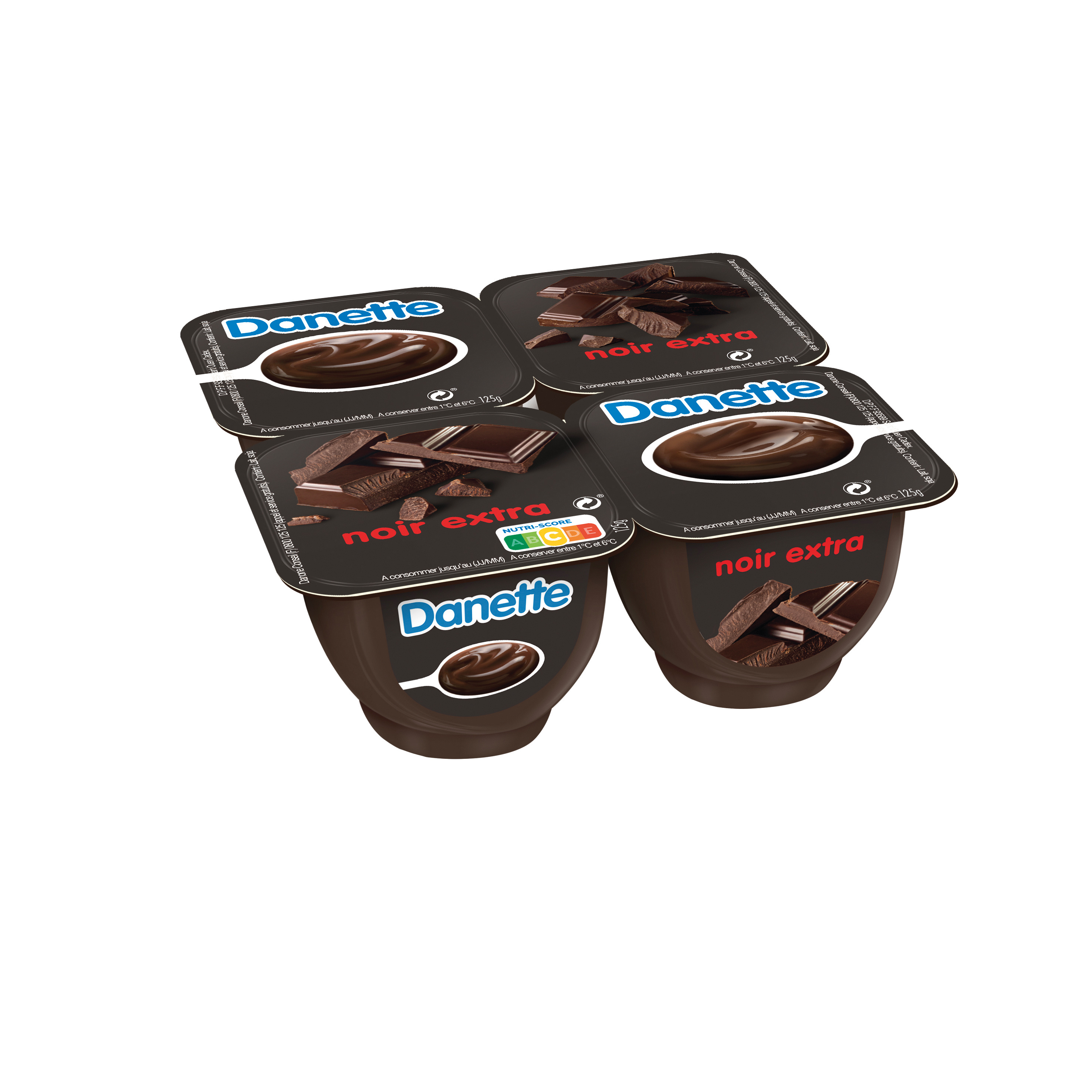 Danette creme dessert noir extra 125 g x 4