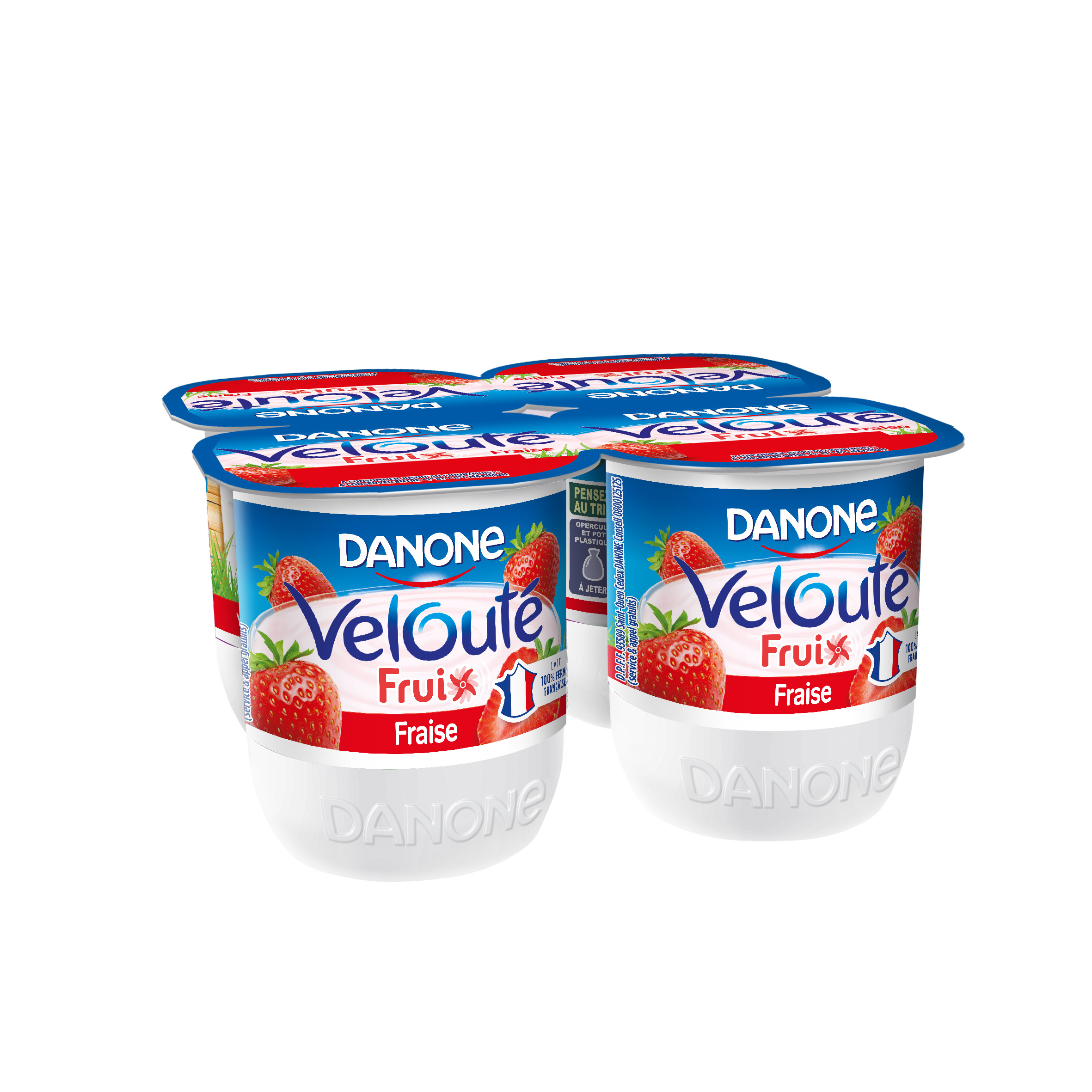 Danone veloute fruix fraise 125 g x 4