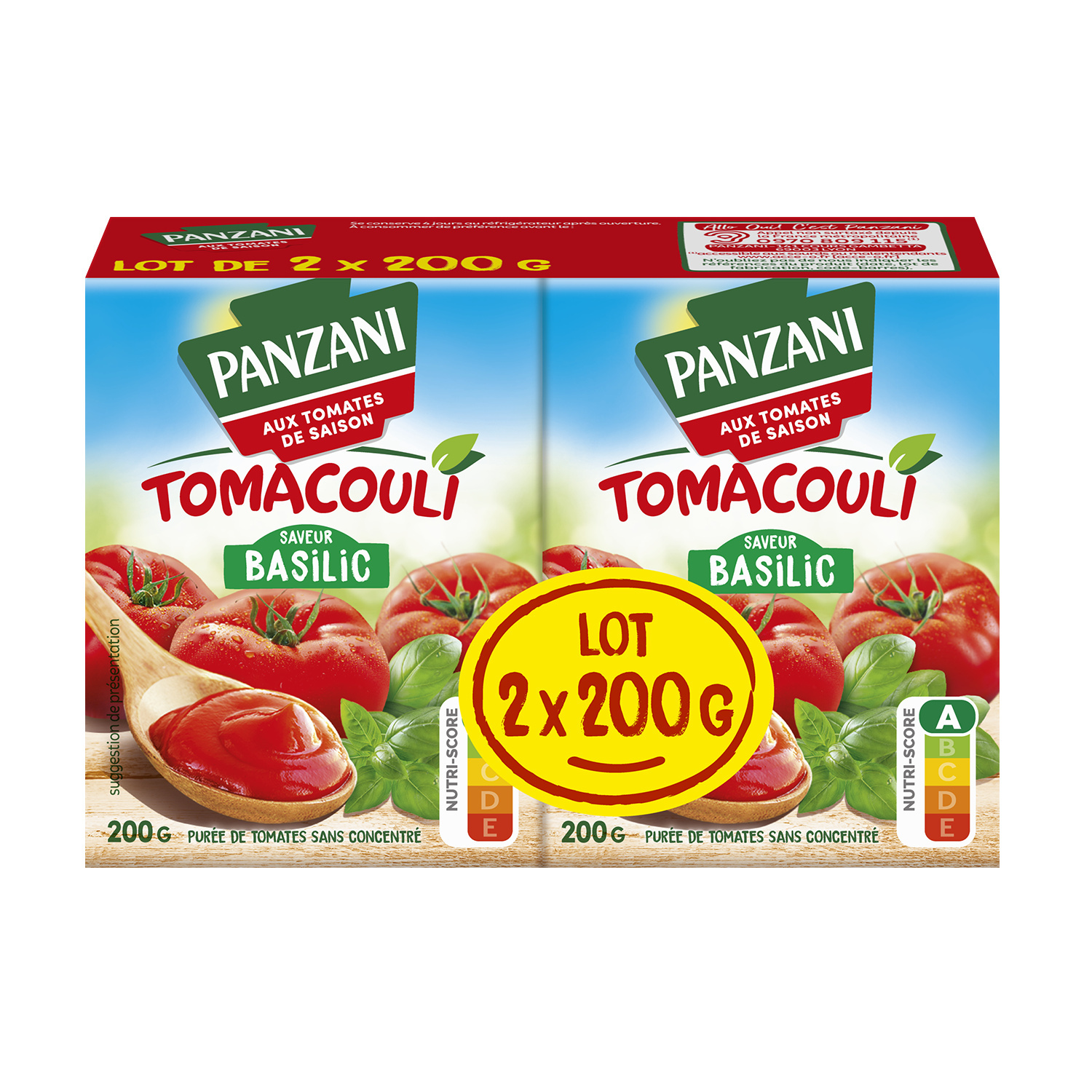 Panzani sce tomacouli basilic 200gx2