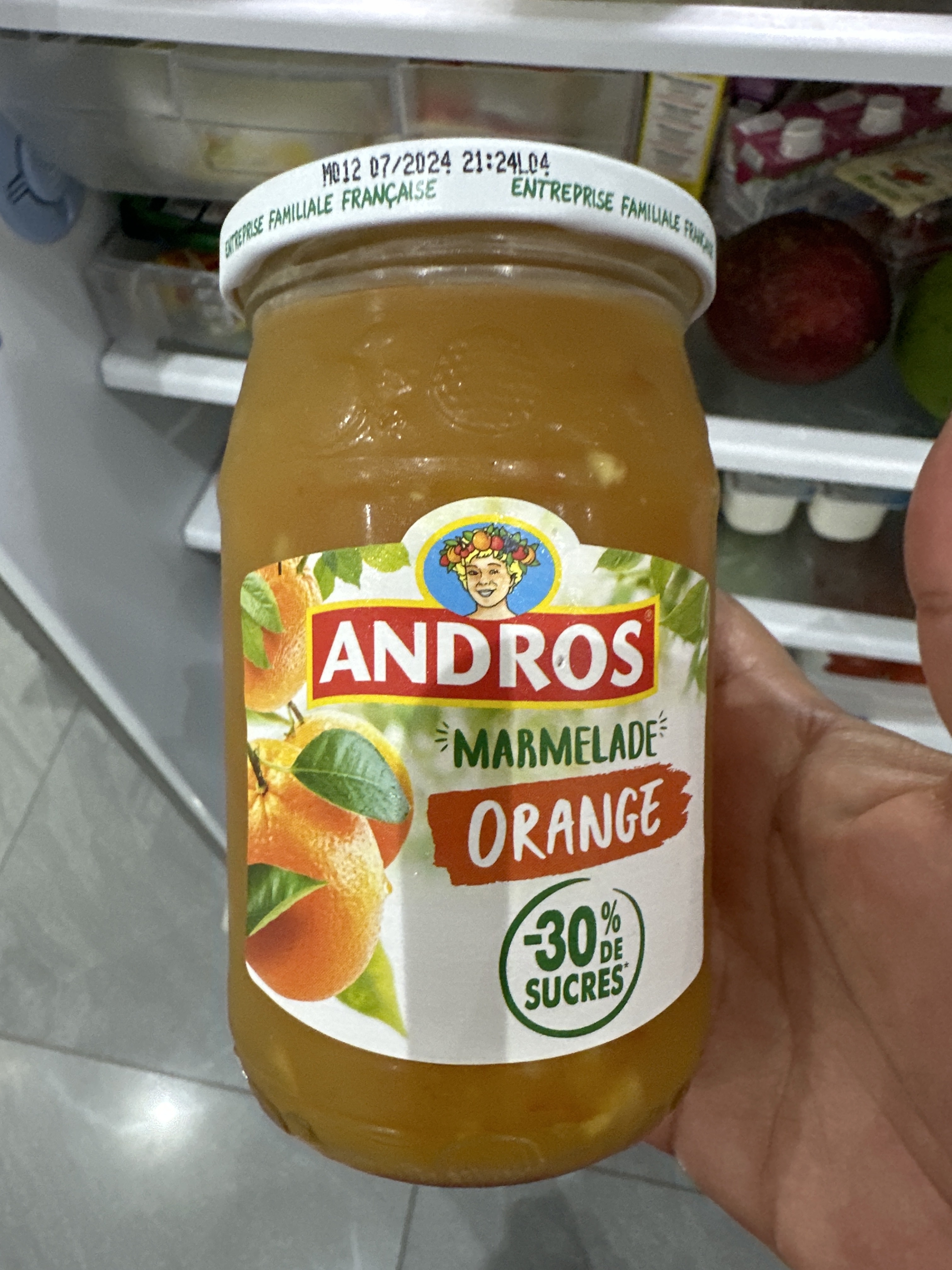 Marmelade d'oranges? allégée en sucres