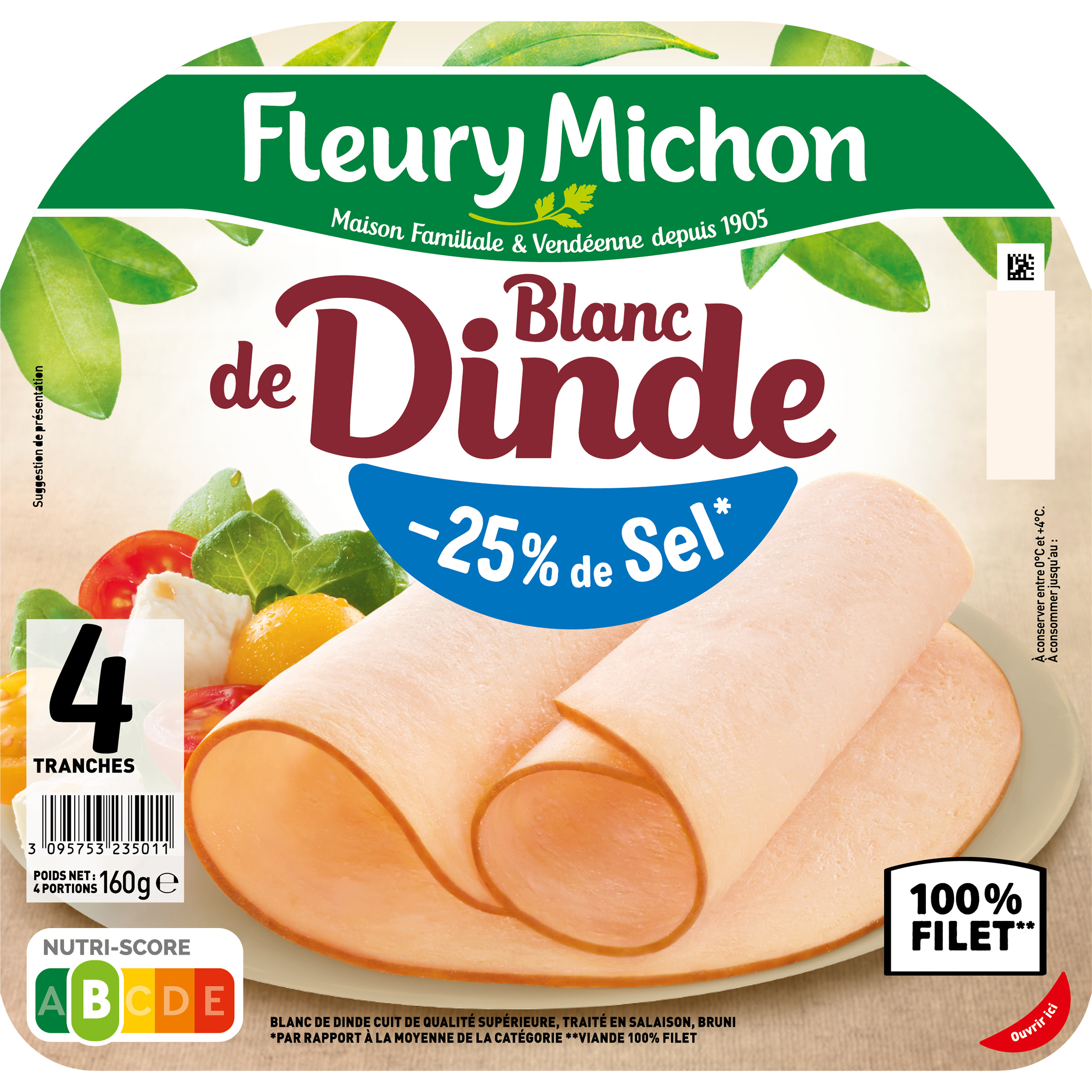 Blanc de Dinde  - 25% de sel*