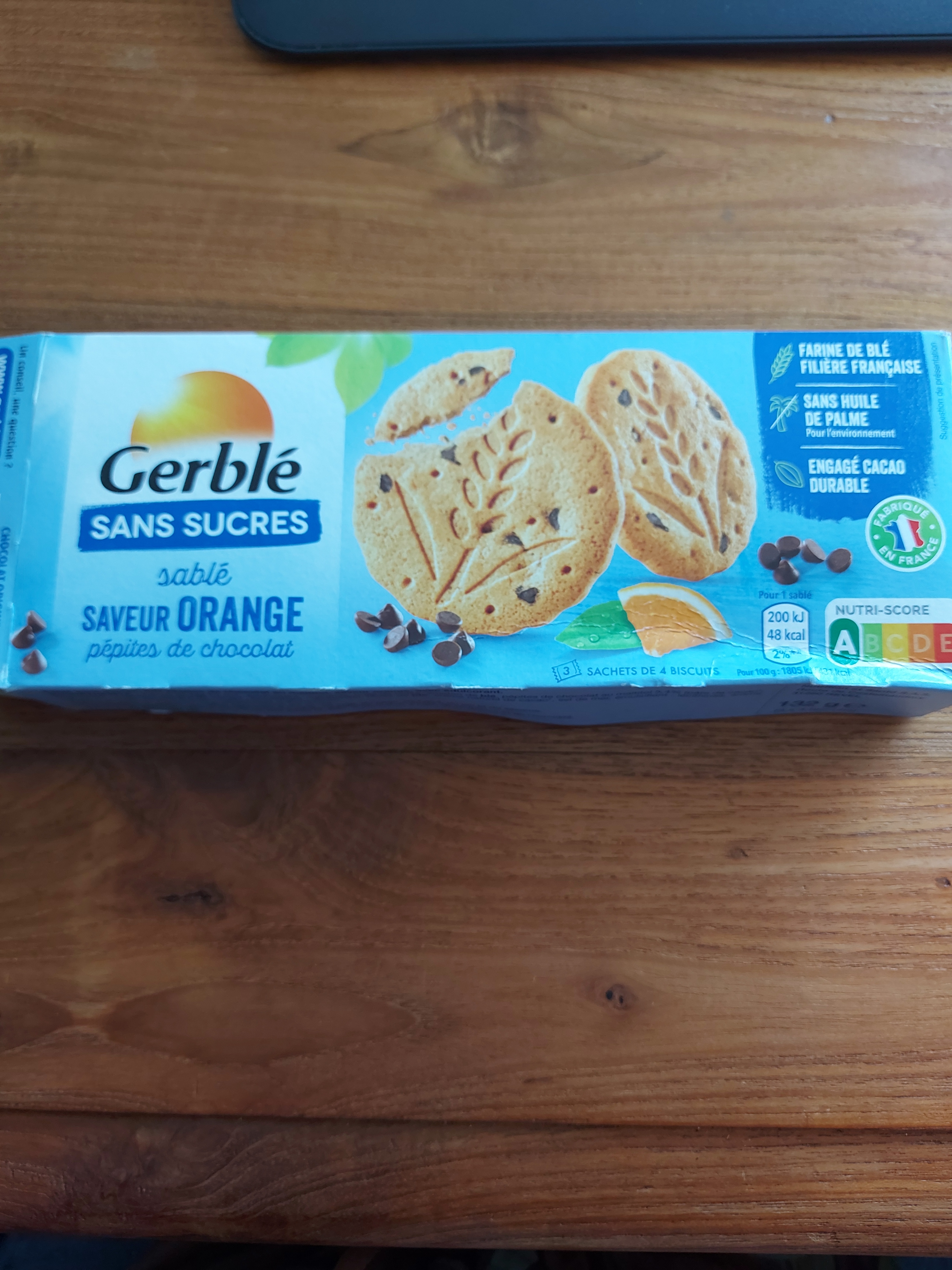 Gerblé - Sugar Free Orange Chocolate Chip Shortbread, 132g (4.7oz)
