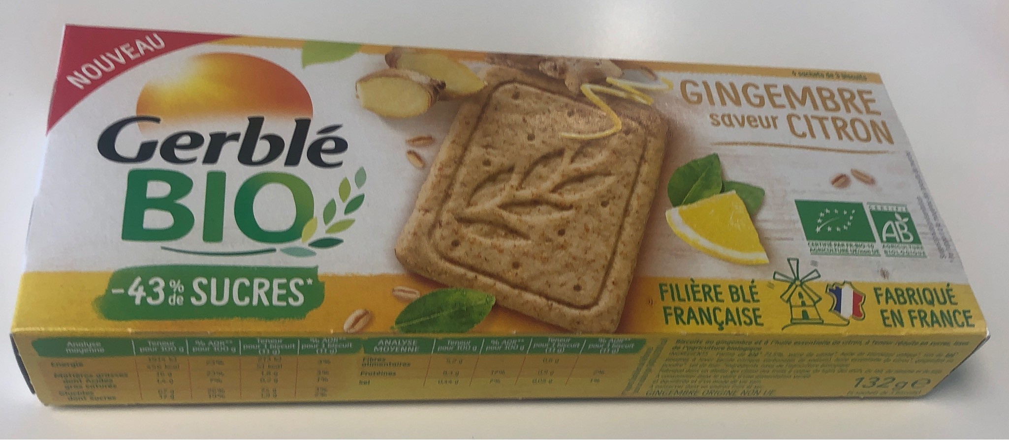 Gingembre saveur citron (biscuits)