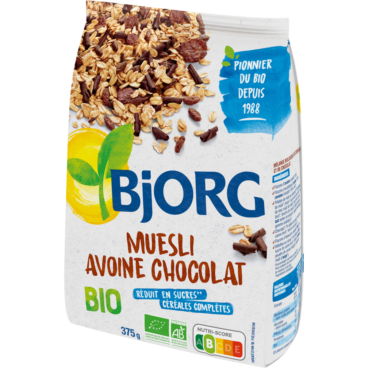 Muesli avoine chocolat bio