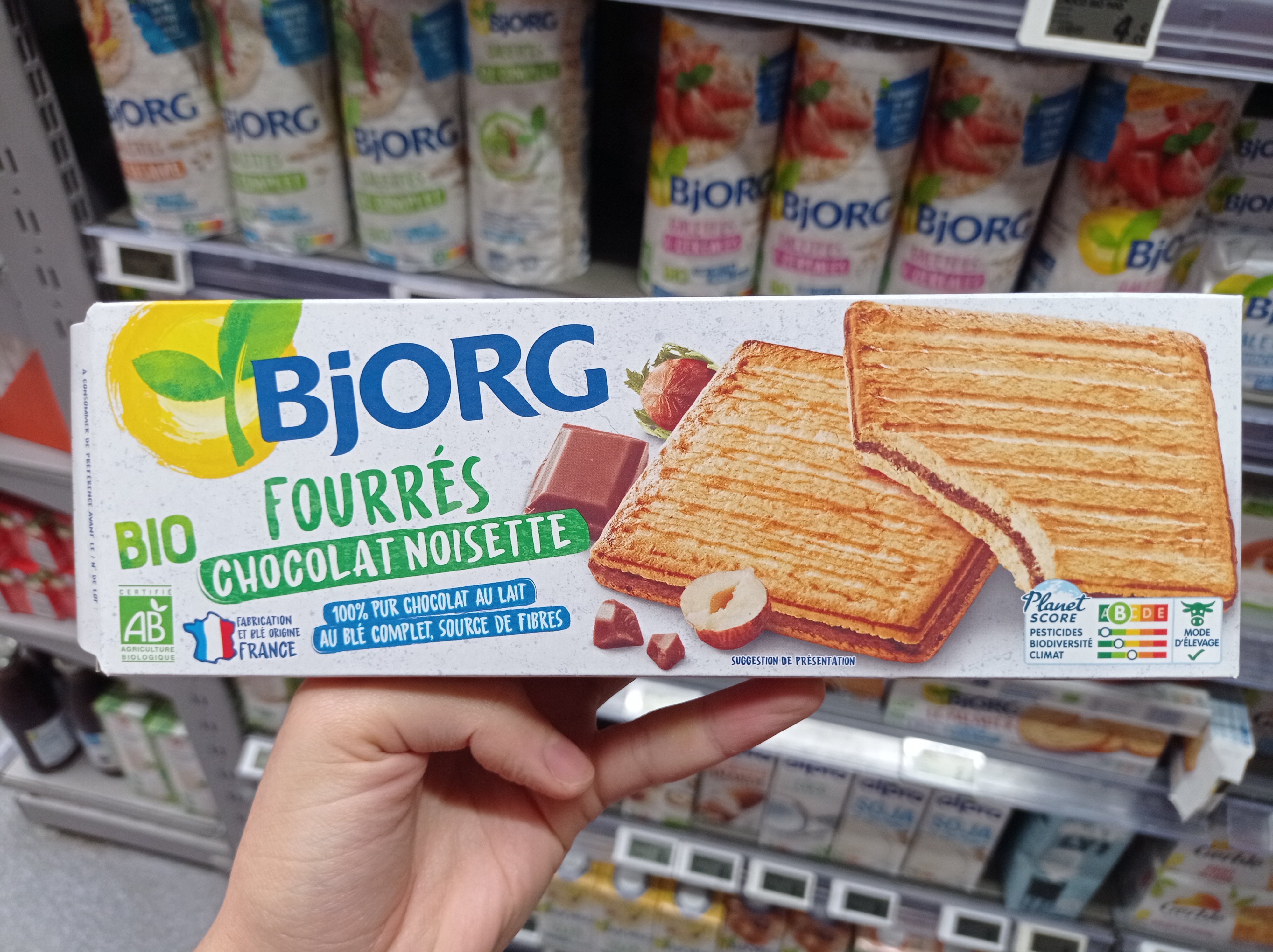 Fourrés chocolat lait noisettes