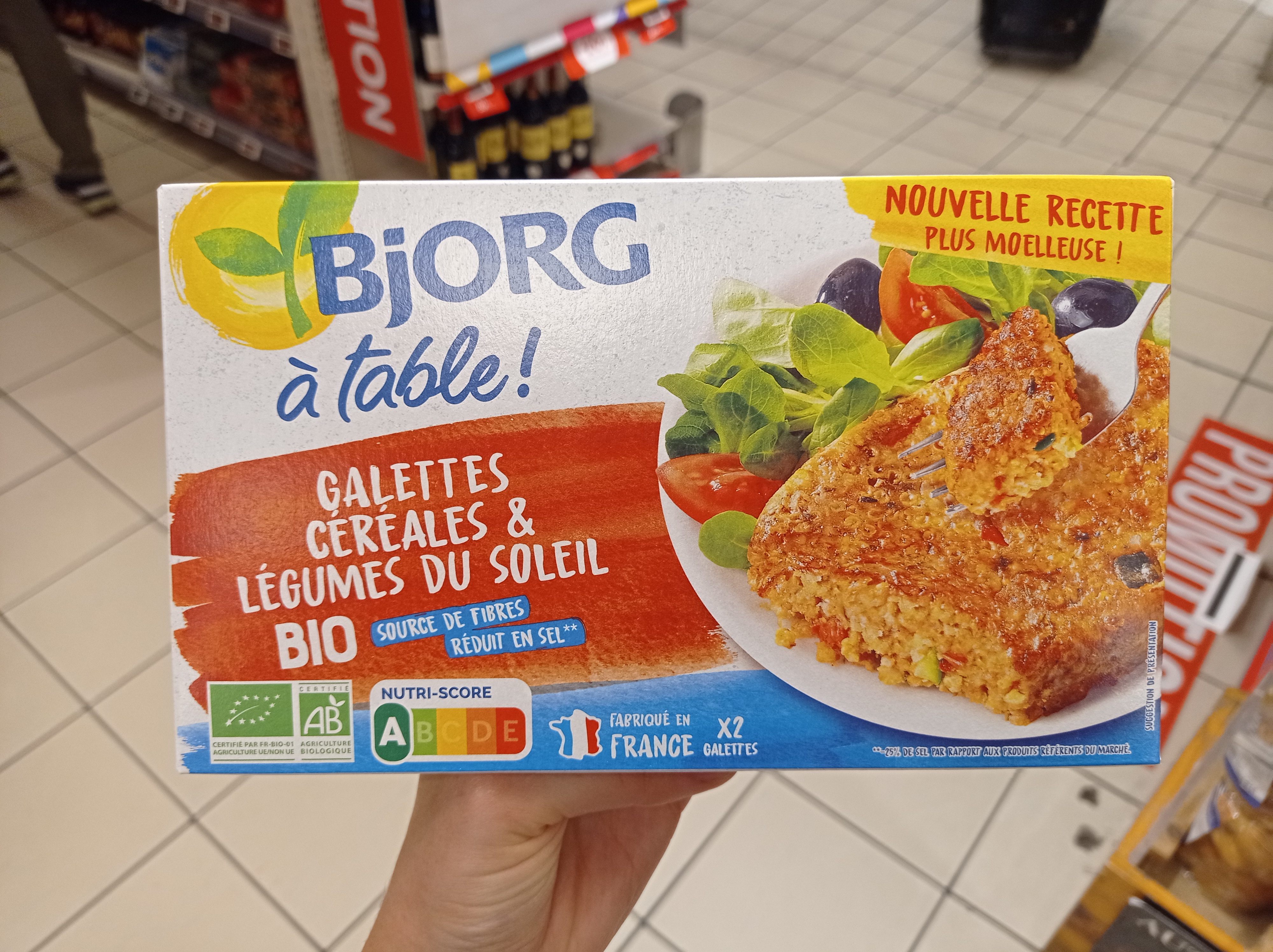 Galette céréales et légumes du soleil