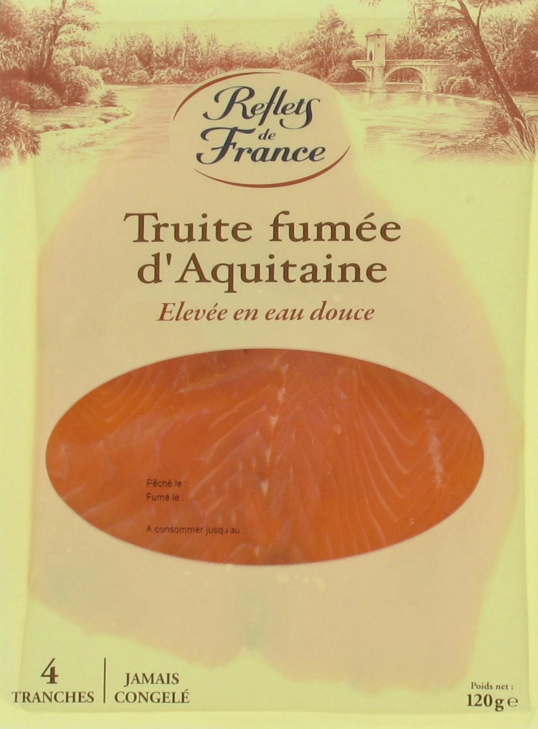 Truite fumée d'Aquitaine élevée en eau douce