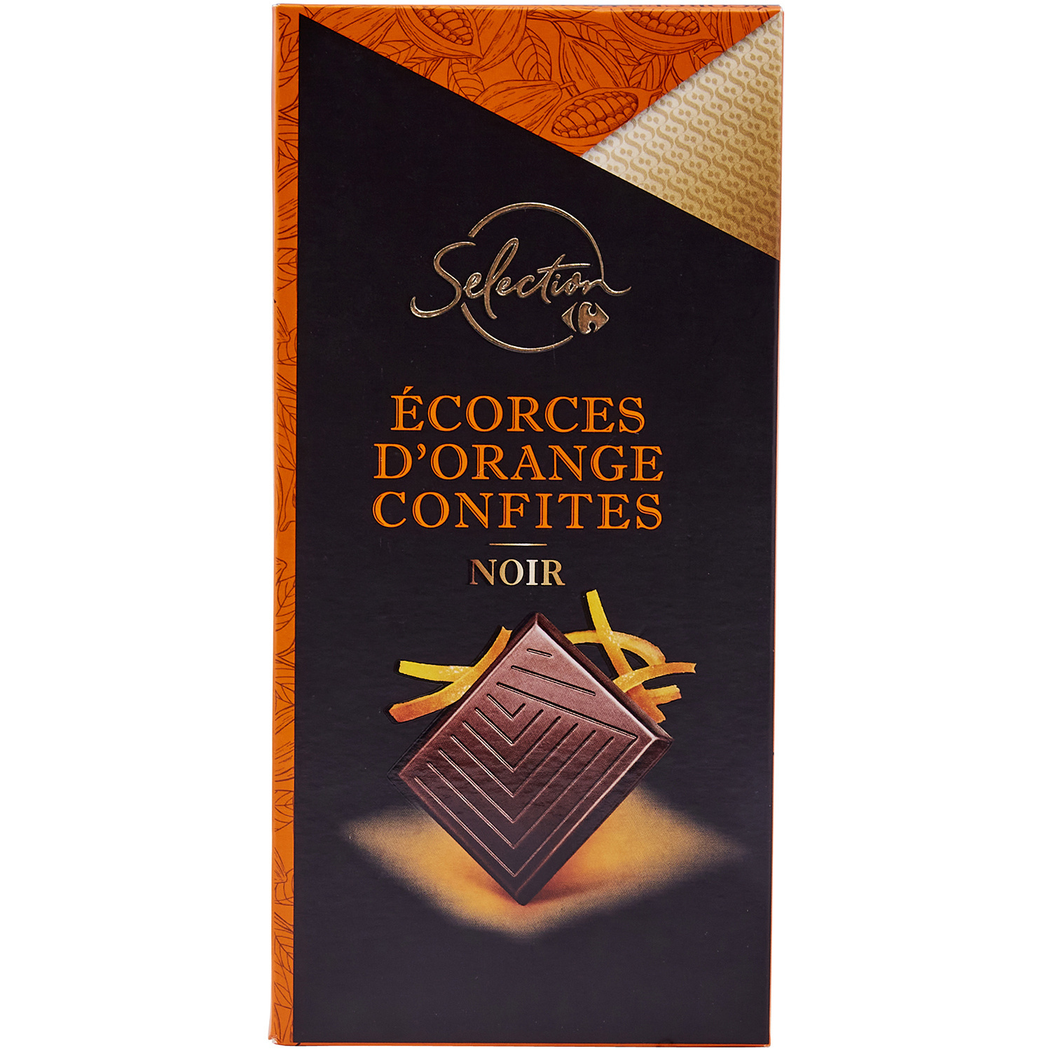 Écorces d'orange confites noir