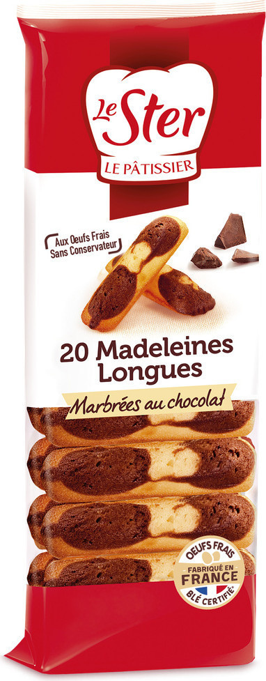 Le Ster - Long Madeleines Long Chocolate Marble, 250g (8.8oz)