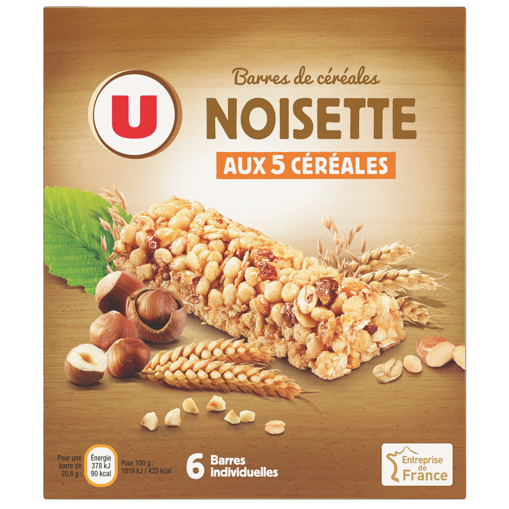 Barres de céréales noisettes