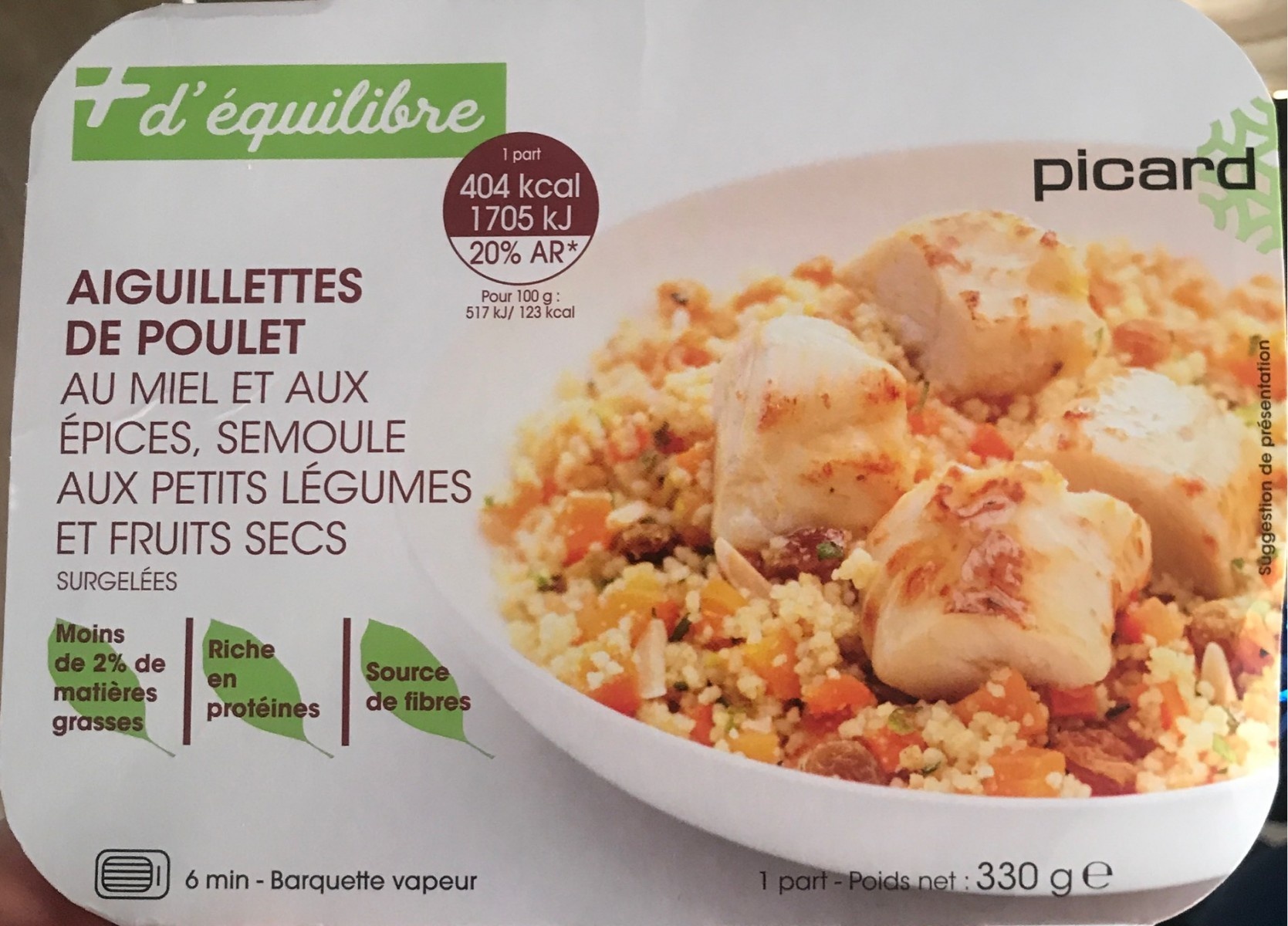 Aiguillettes de poulet au miel et aux épices semoule