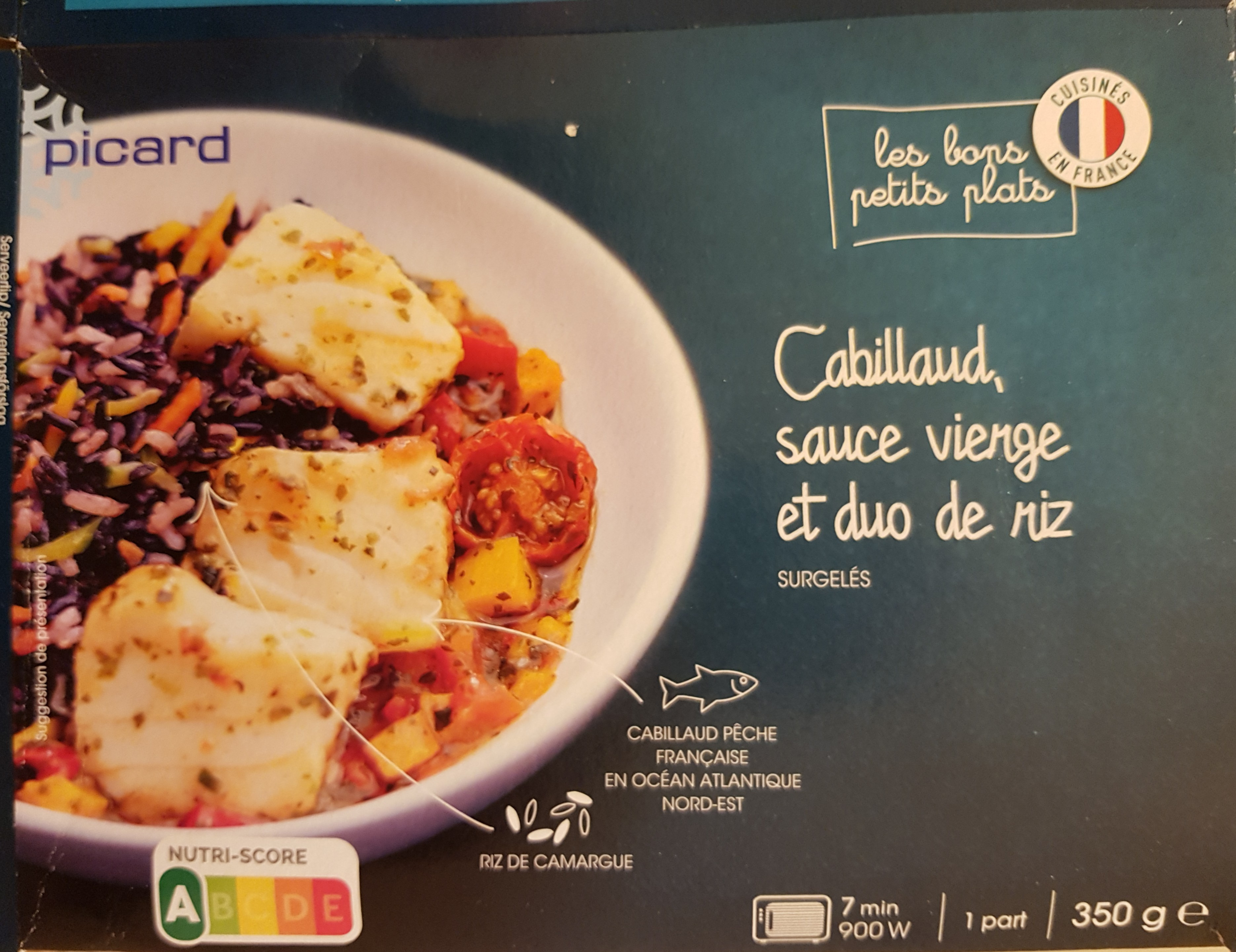 Cabillaud sauce vierge et duo de riz