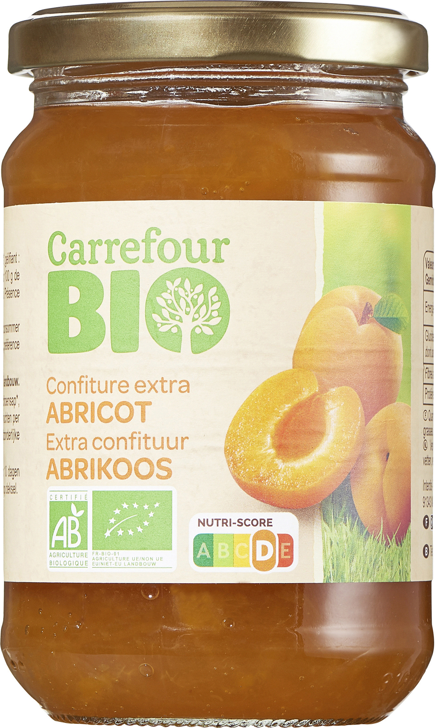 Confiture d'abricots au sucre de canne