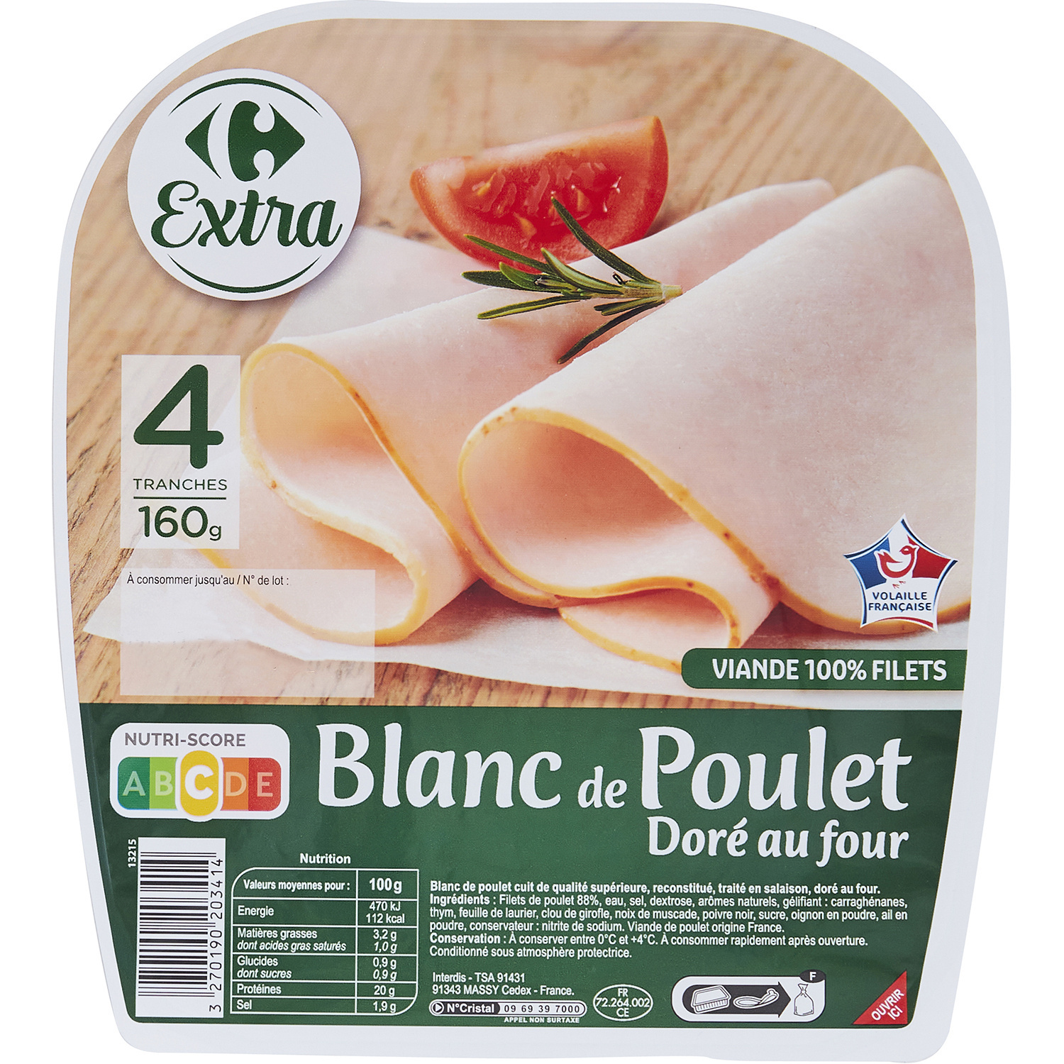 Blanc de poulet Doré au Four