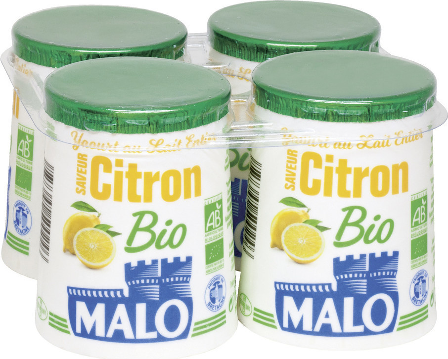 Yaourt au lait entier saveur citron BIO