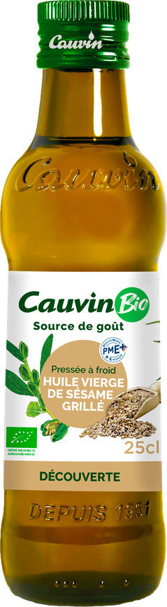 CAUVIN - Huile vierge de sésame grillé BIO