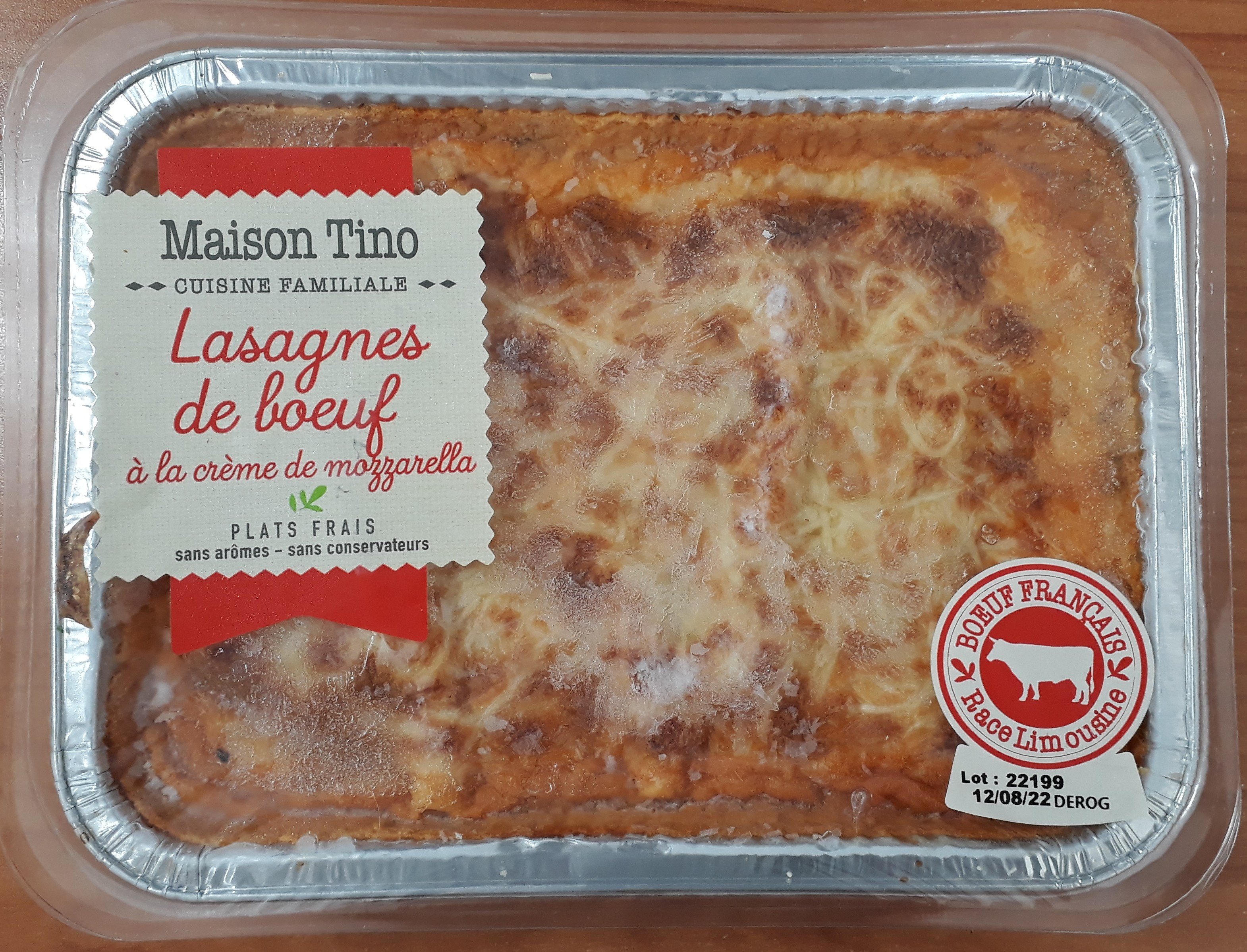 Lasagnes de bœuf à la crème de mozzarella