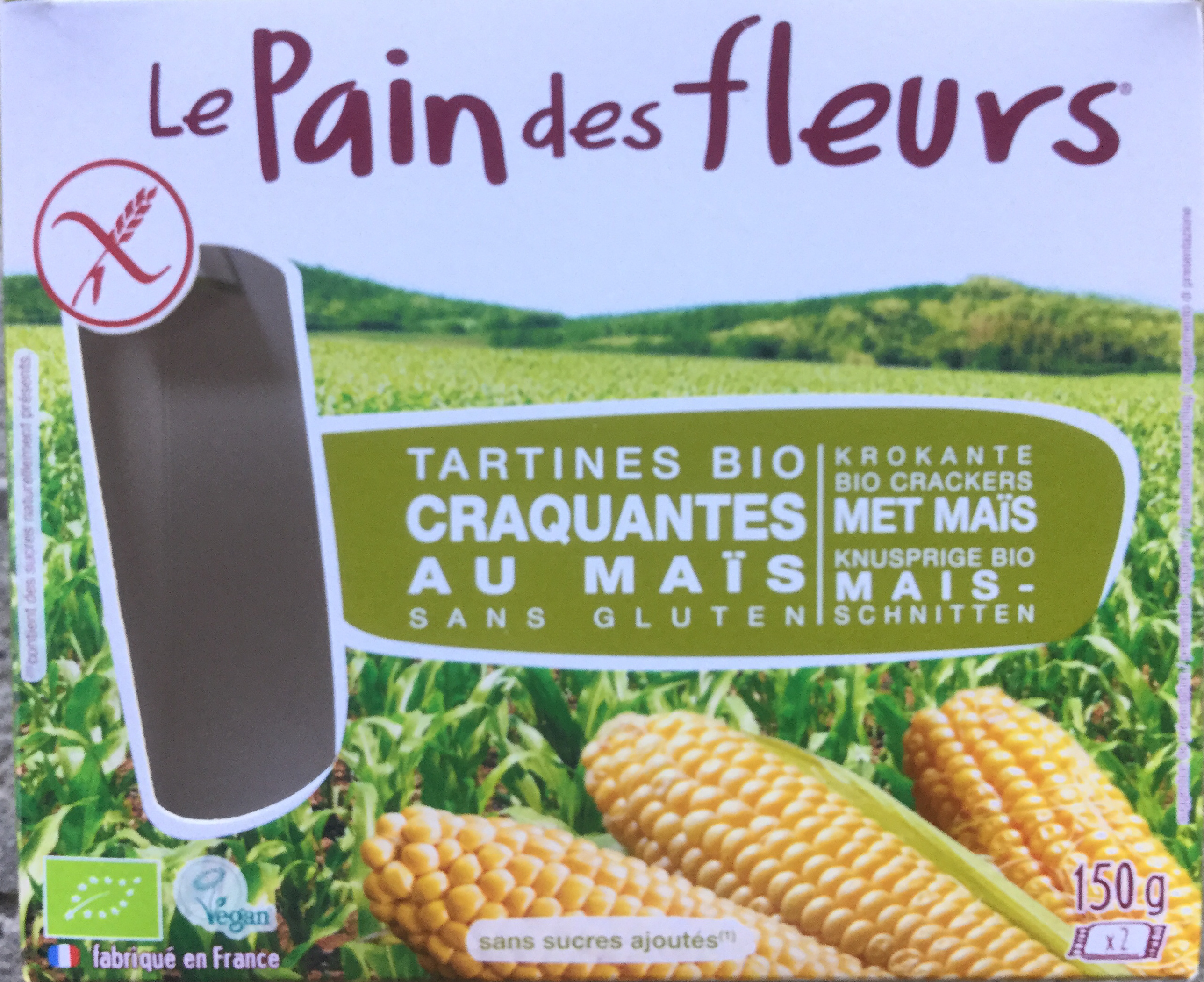 Tartines craquantes bio au maïs