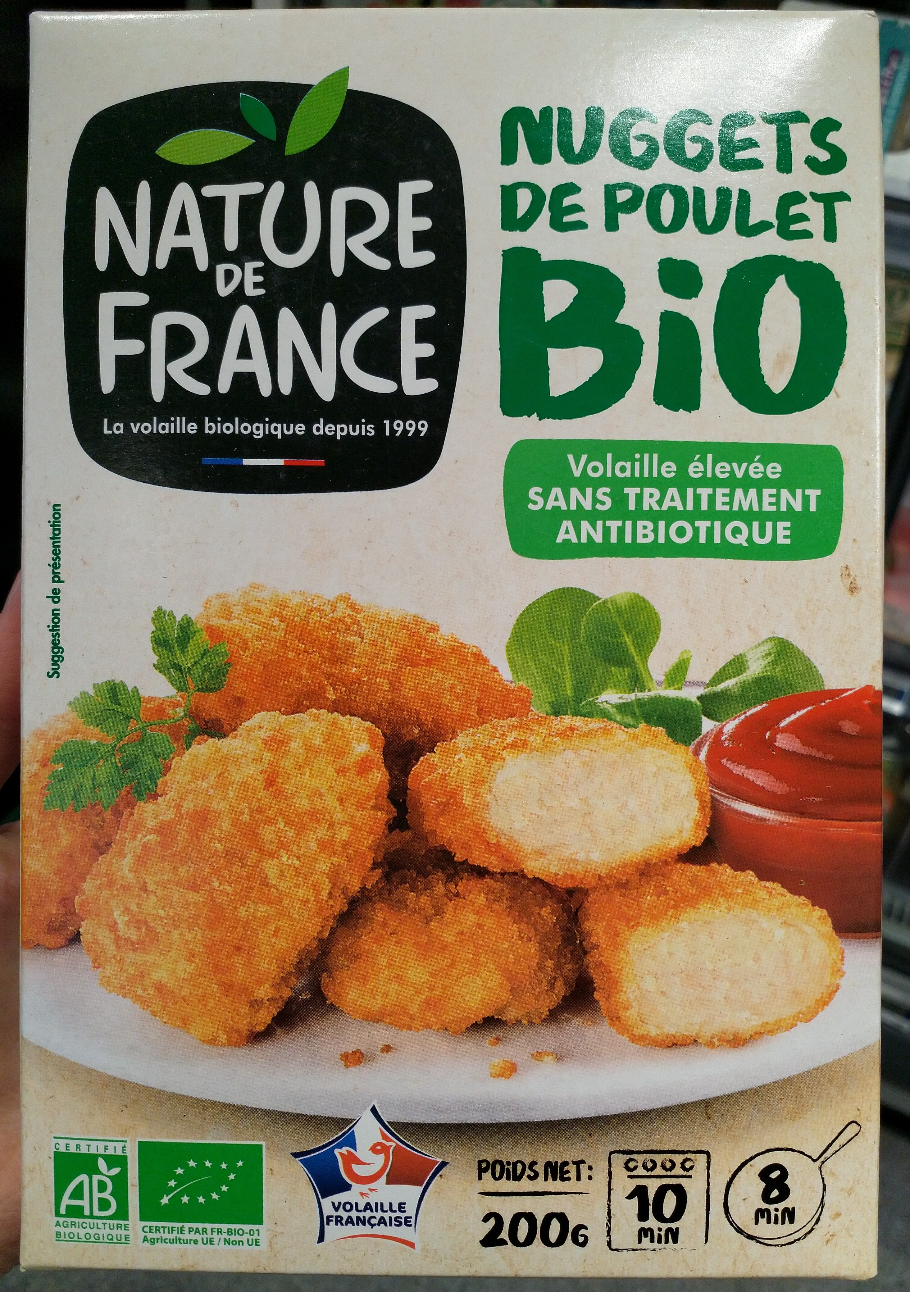 Nuggets de poulet bio