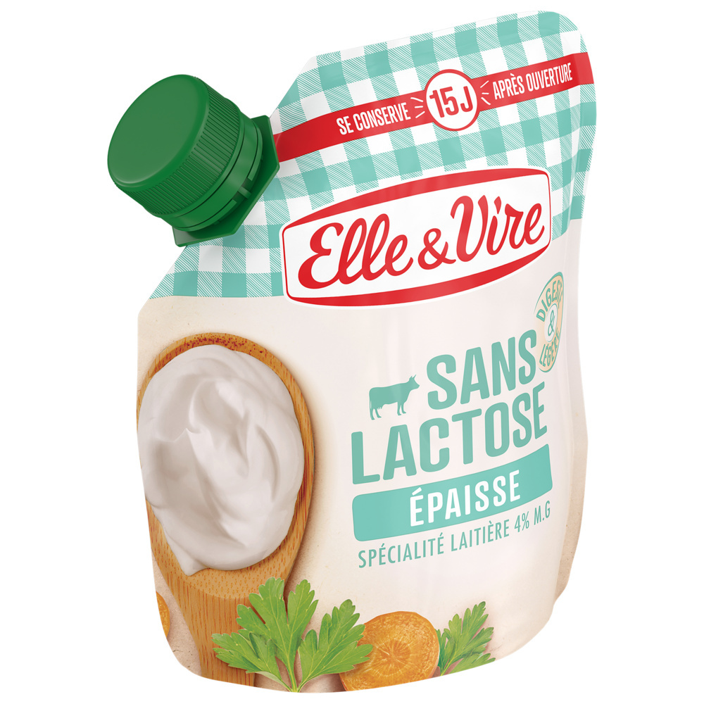 La Crème Epaisse Légère Sans Lactose 4%MG