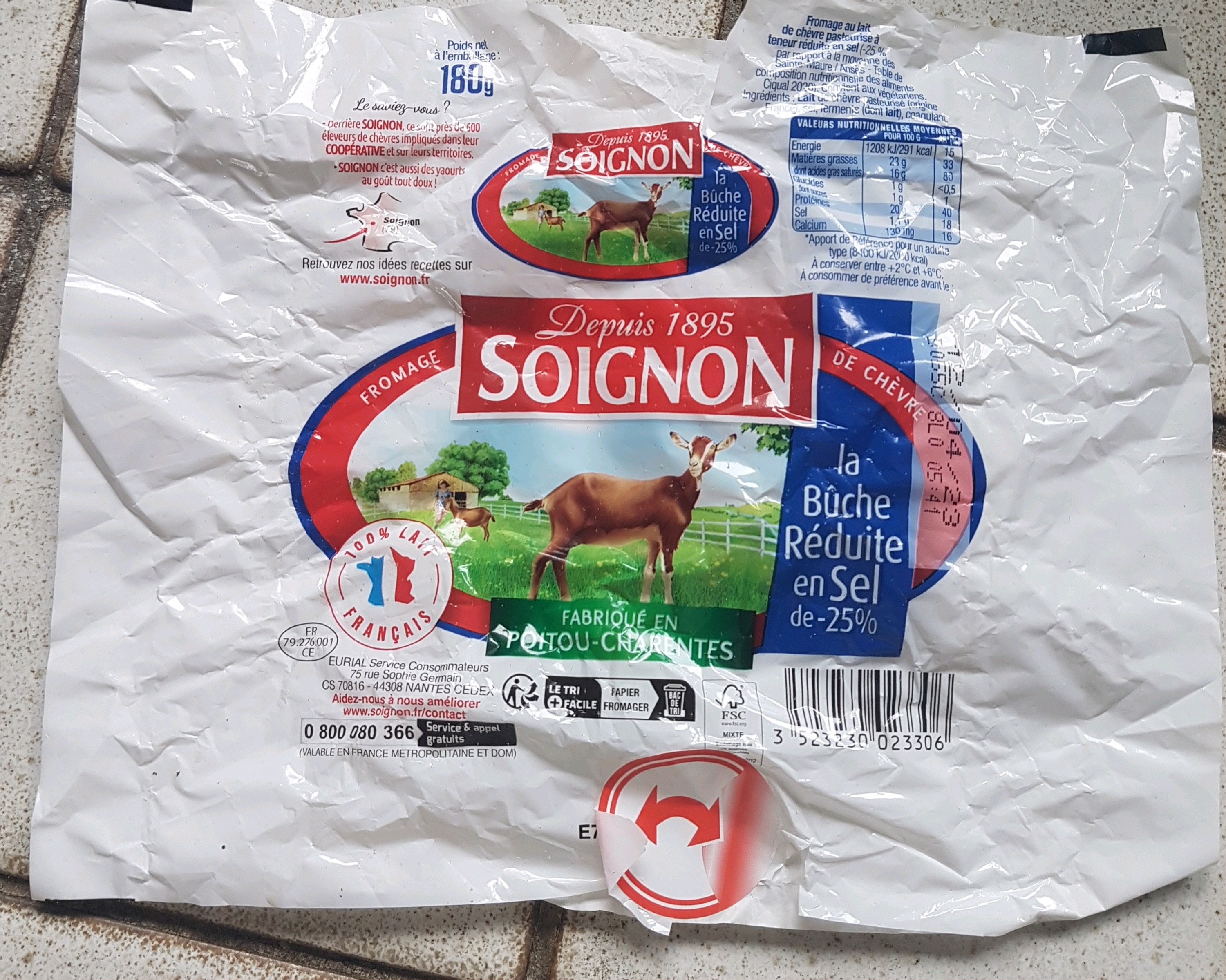 La bûche réduite en sel de -25%