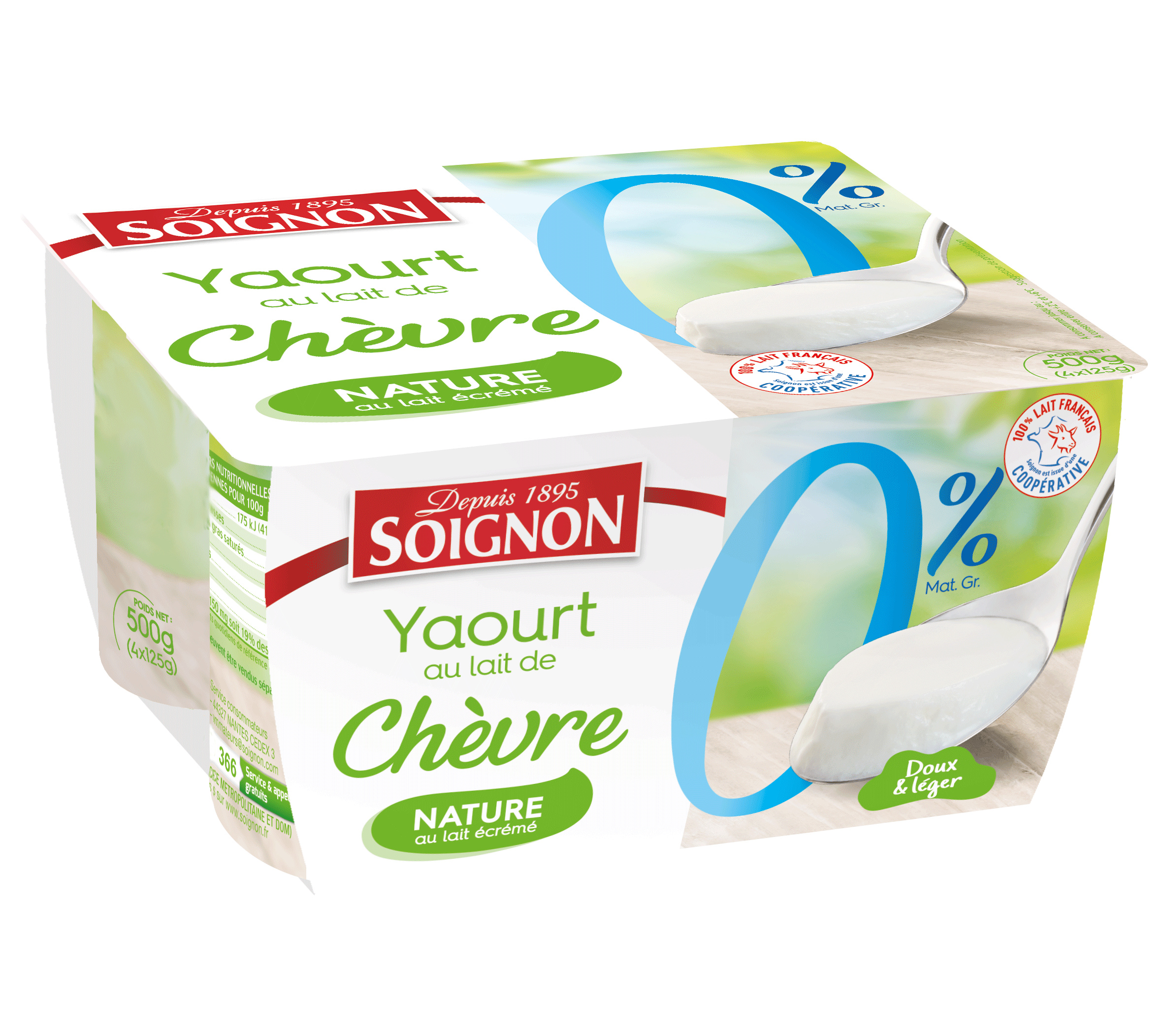 Yaourt chèvre nature 0%