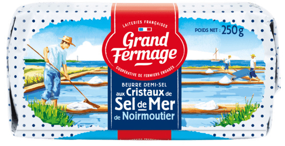 Beurre demi-sel aux cristaux de sel de Mer de Noirmoutier