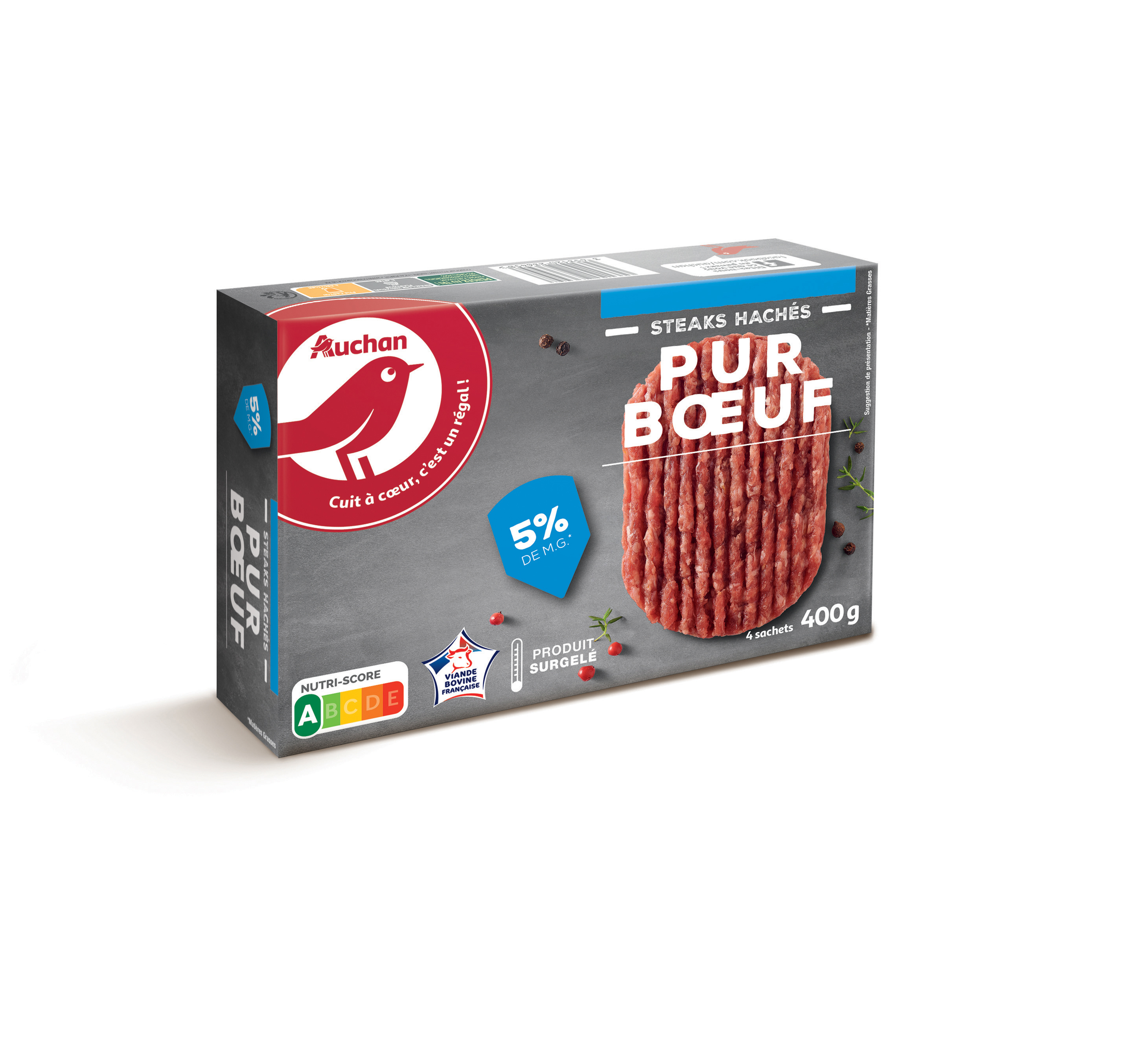 Steaks hachés pur boeuf 5% matières grasses