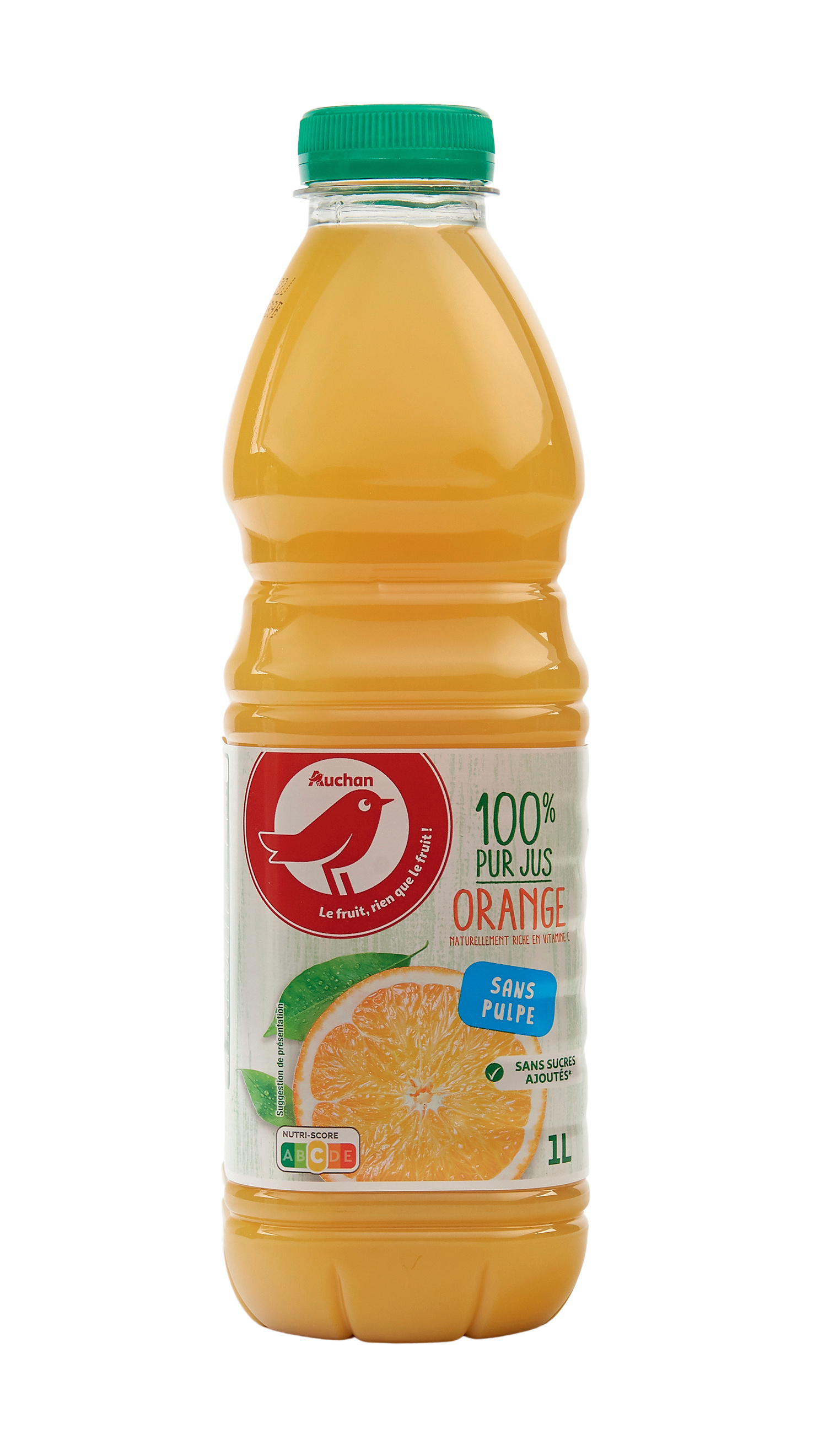 100% Pur jus d'orange sans pulpe