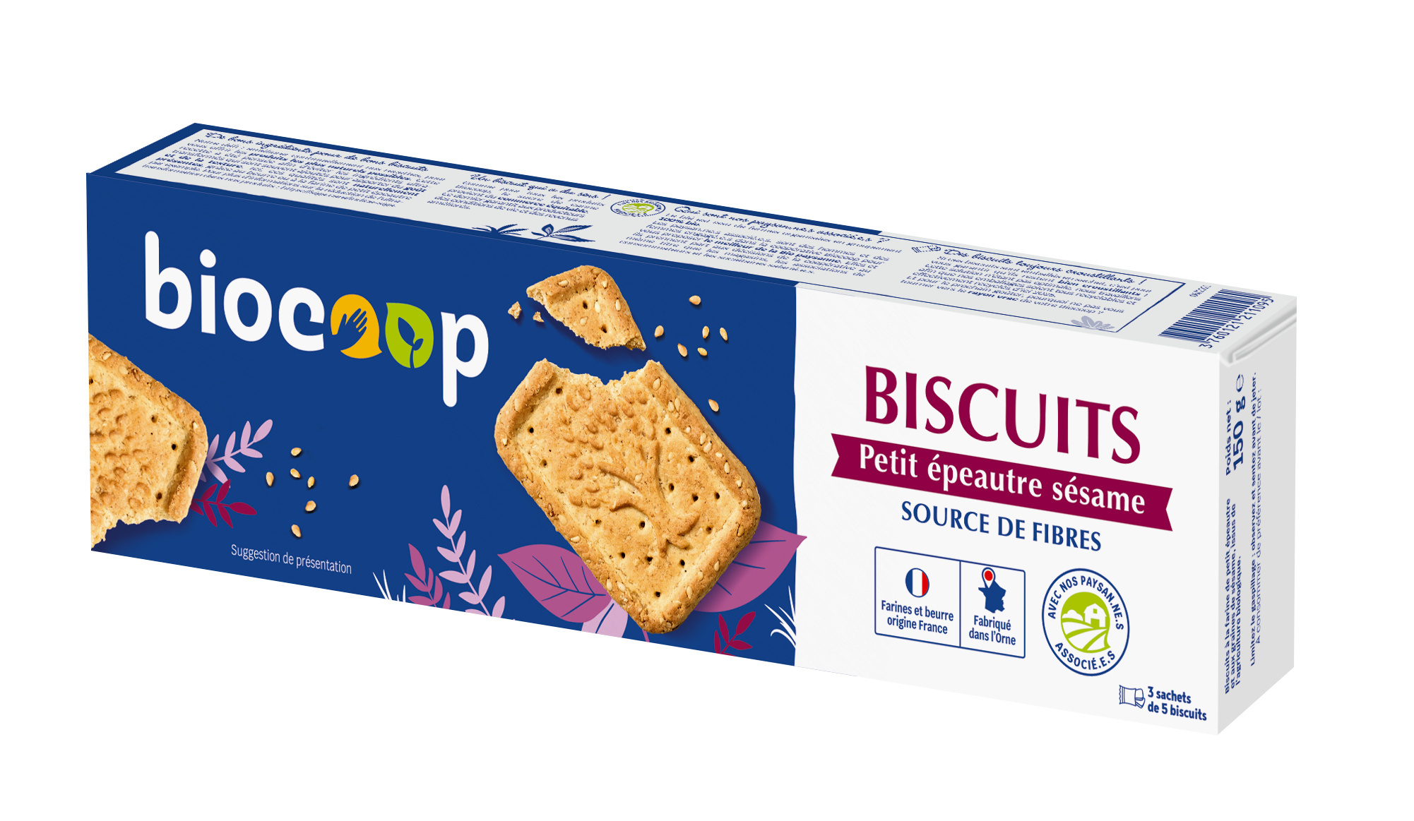 Biscuits petit épeautre sésame