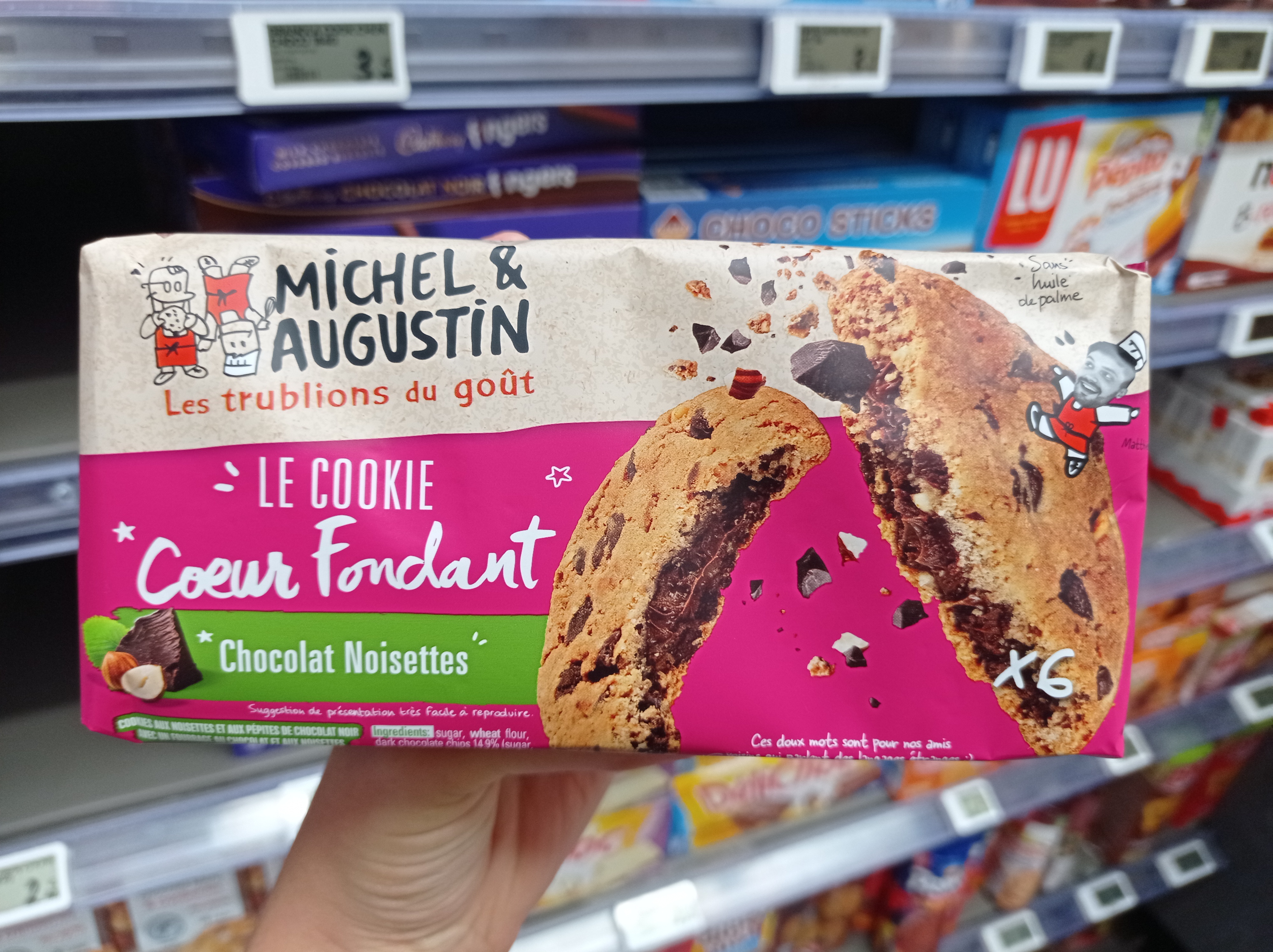 Grand cœur fondant, chocolat noisettes