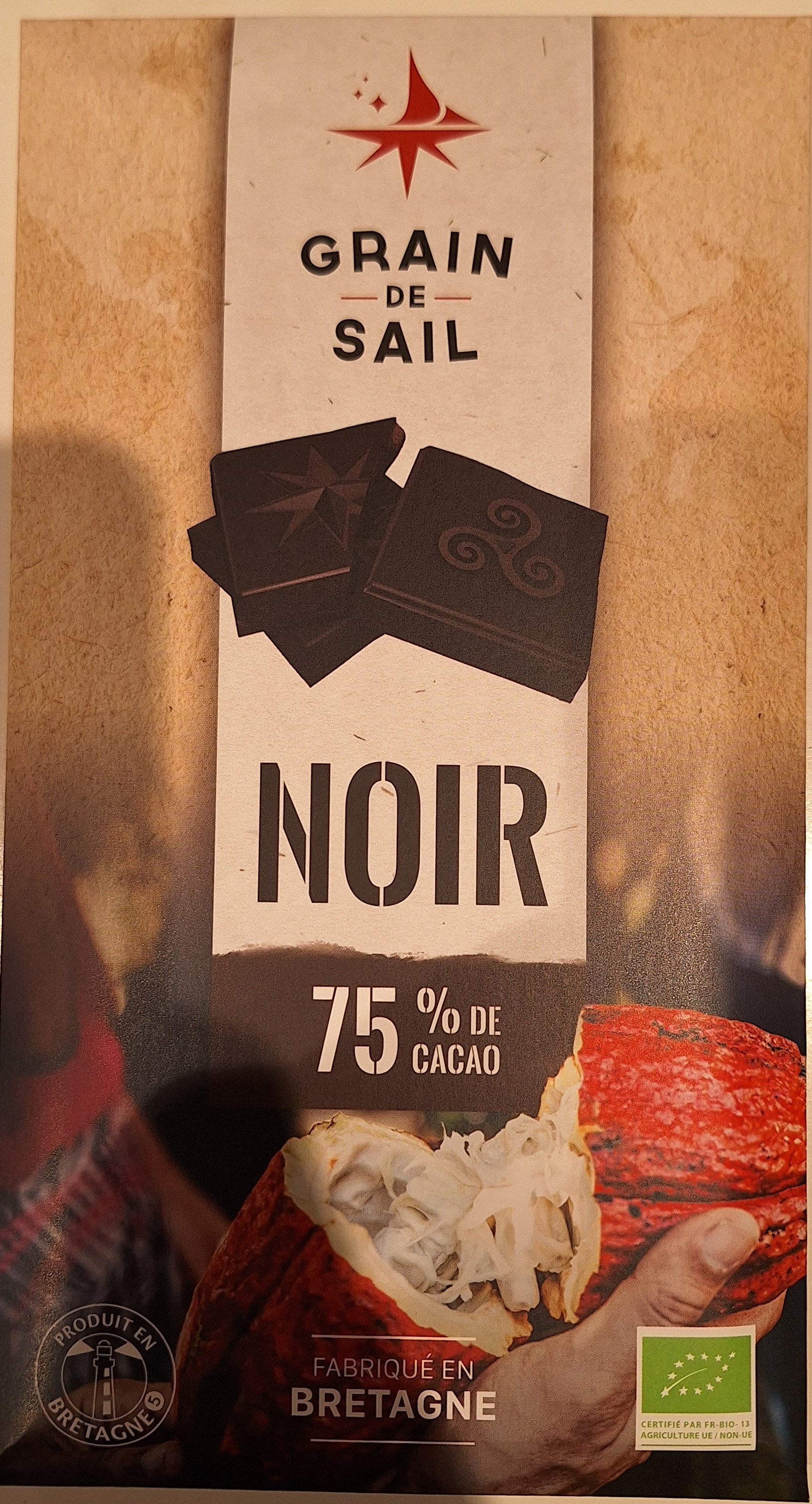 Chocolat Noir 75 % de Cacao