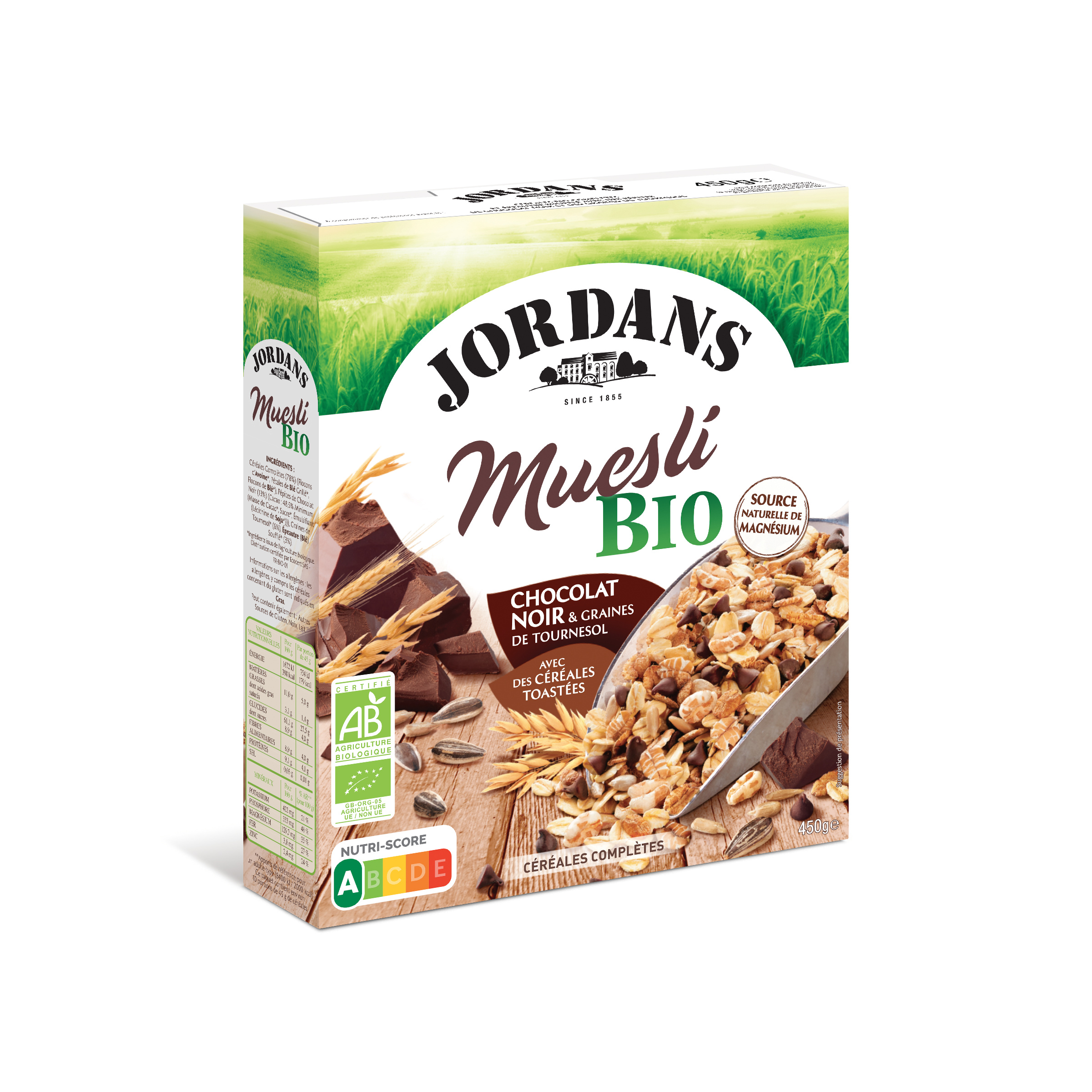Muesli bio chocolat noir