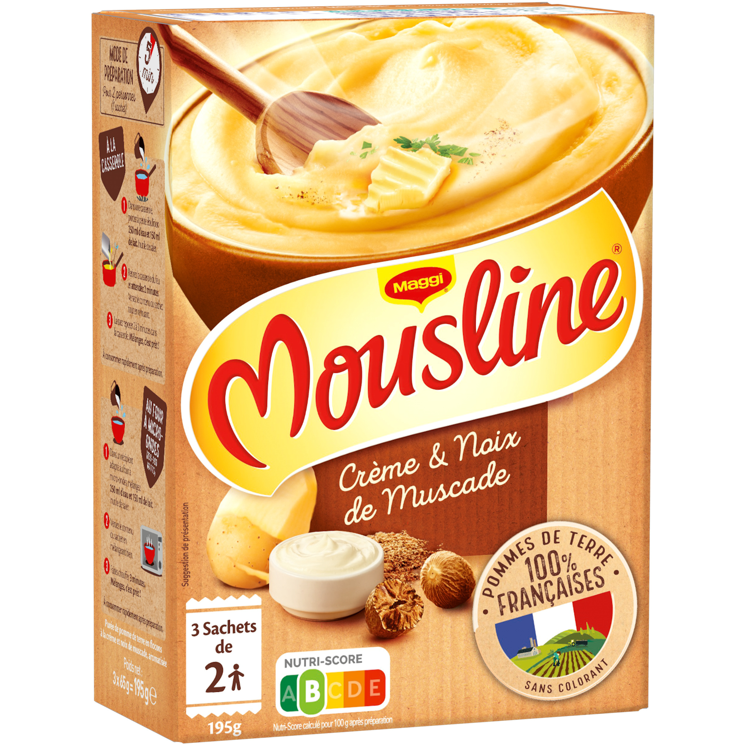 Purée Crème Muscade (3x65g)