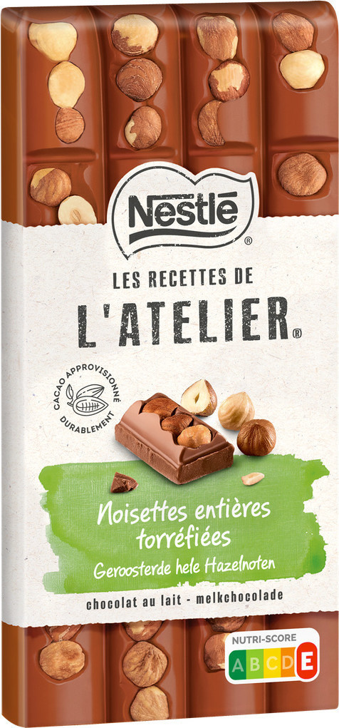 Nestlé L'atelier chocolat au lait noisettes