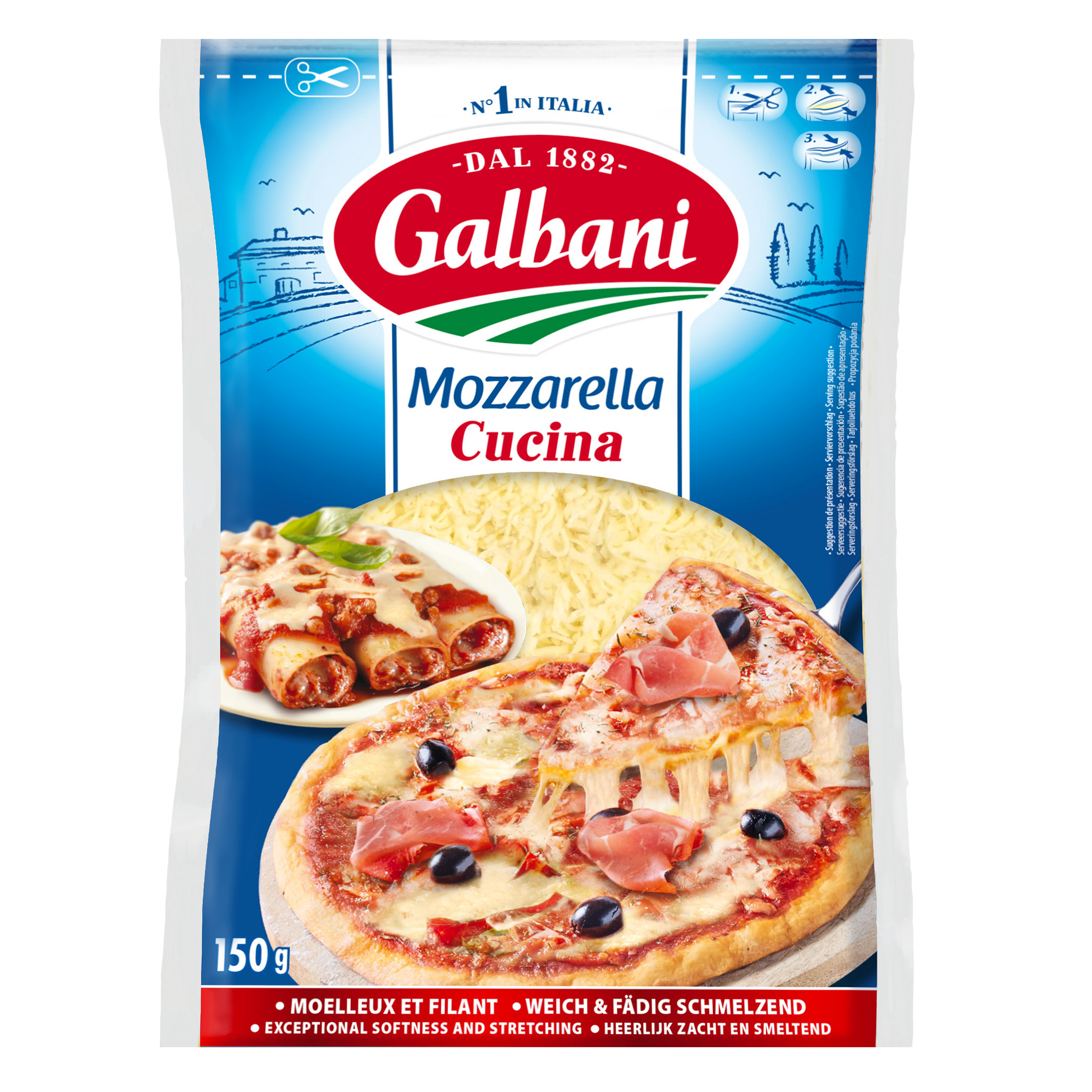 GALBANI MOZZARELLA CUCINA RAPEE 150g