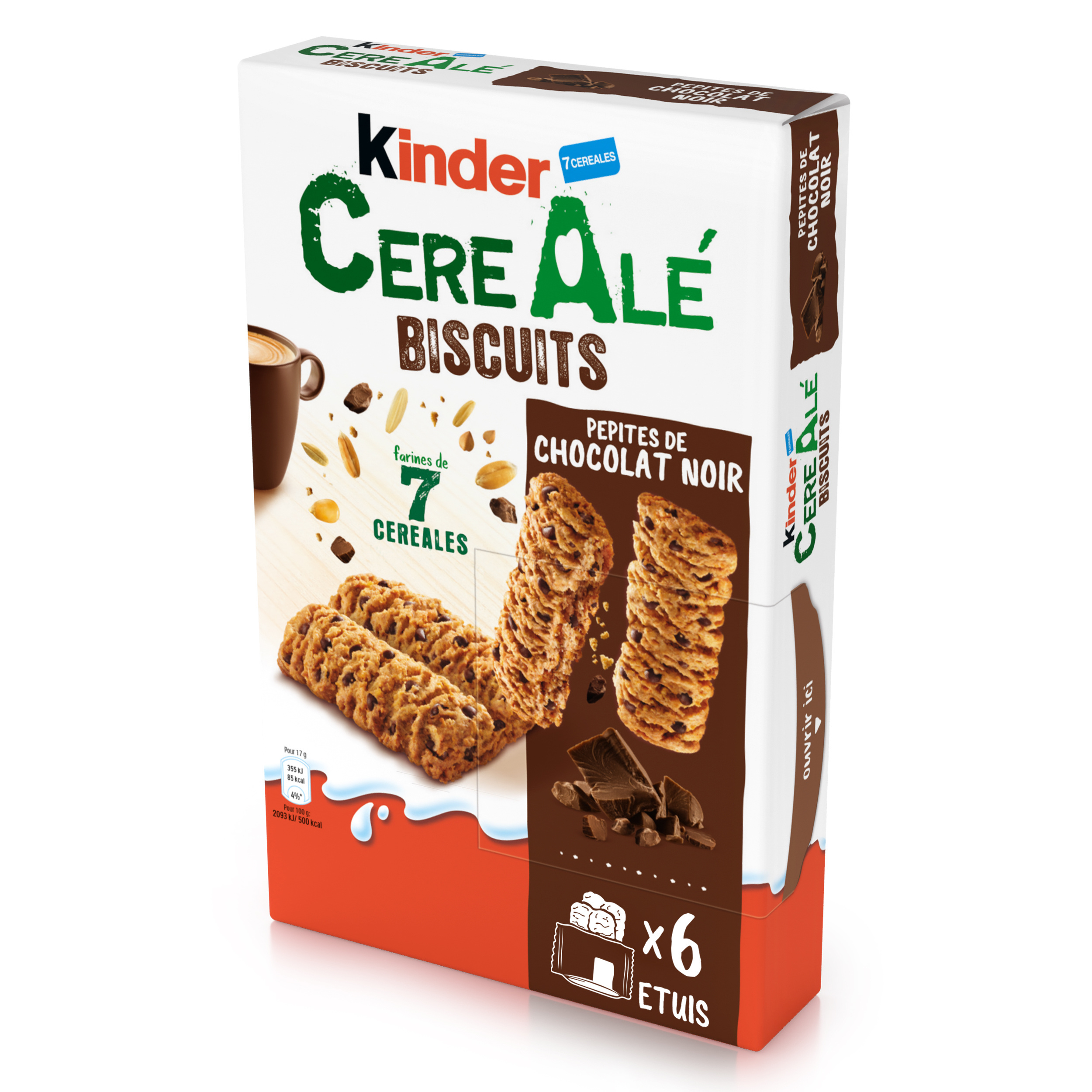 Biscuits Kinder CereAlé chocolat noir 2x6 - 204g